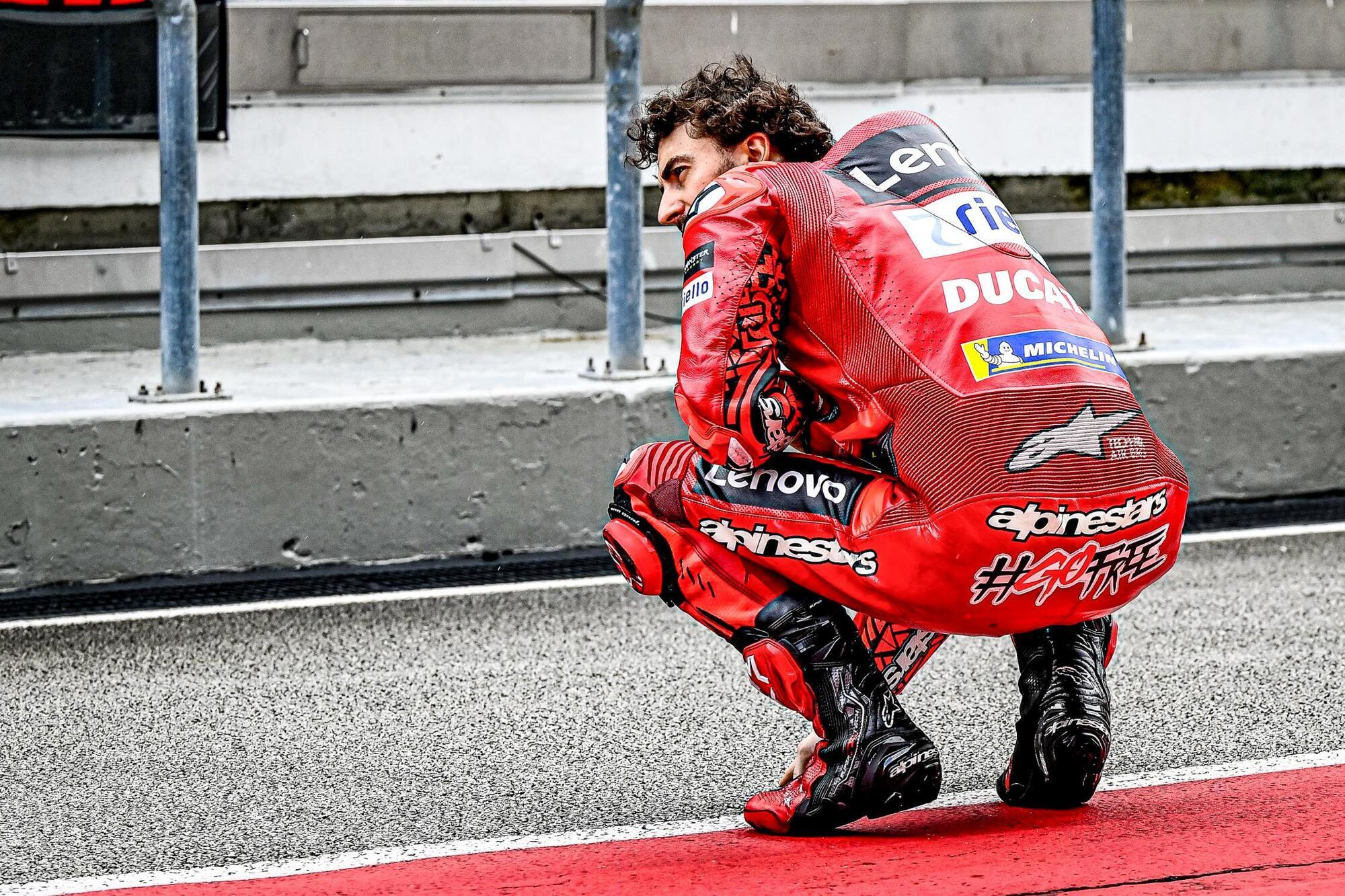 Pecco Bagnaia durante i test di Sepang