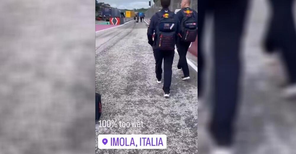  Mentre Tsunoda aiuta Faenza un meccanico Red Bull sfotte Imola e l&rsquo;emergenza meteo sui social