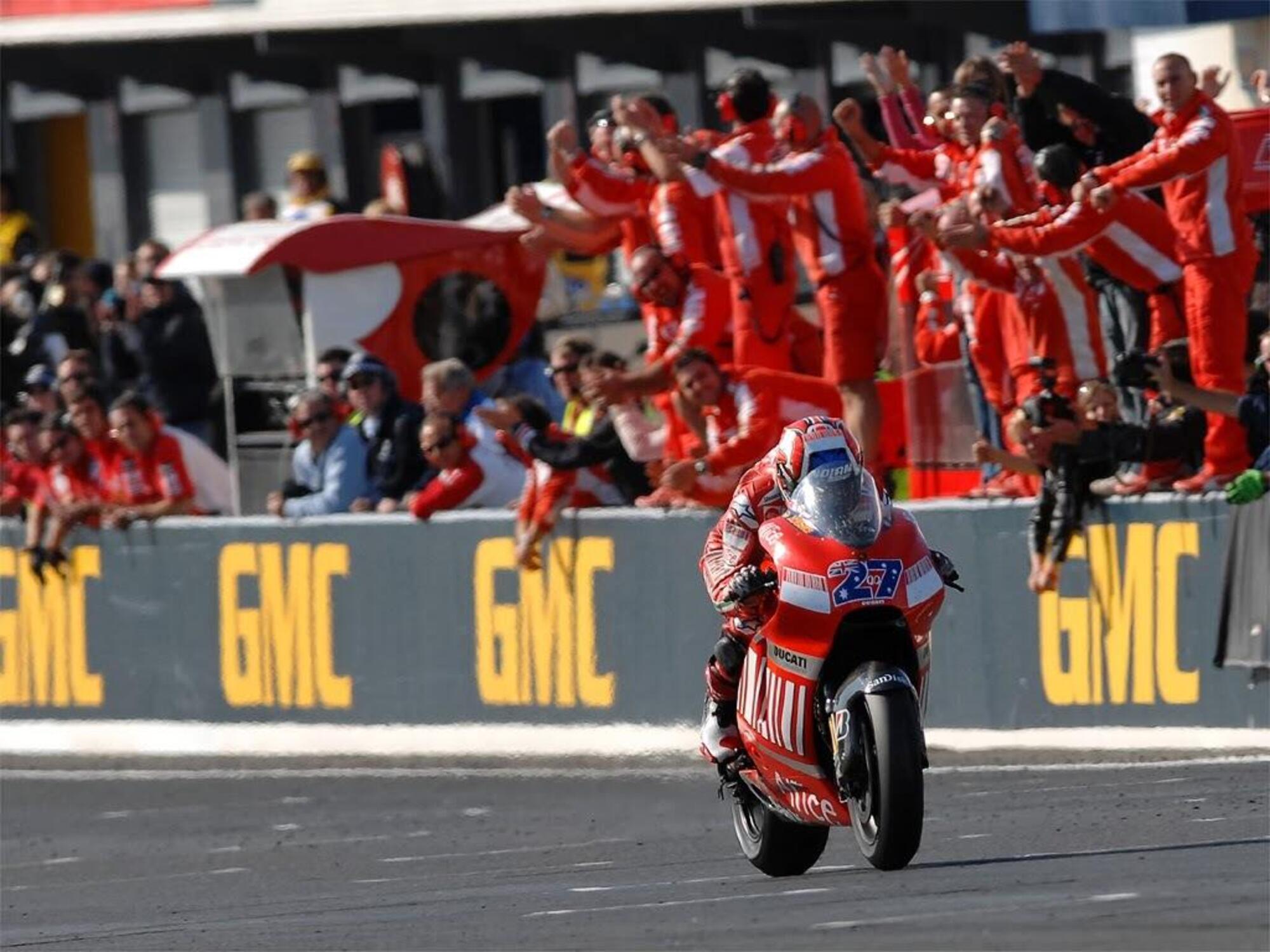 Casey Stoner sulla Desmosedici