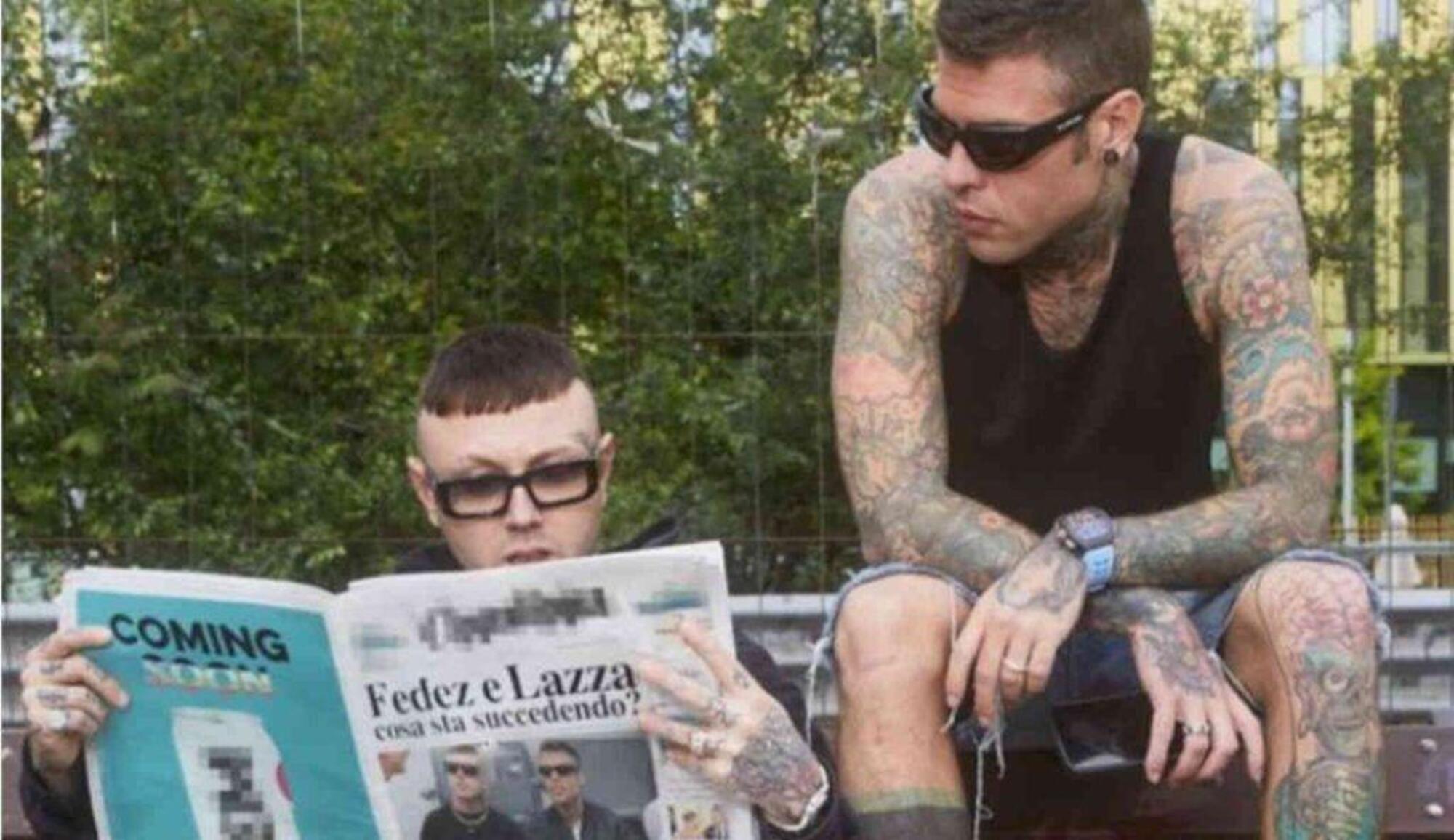 Fedez e Lazza (vedi orologio al polso)