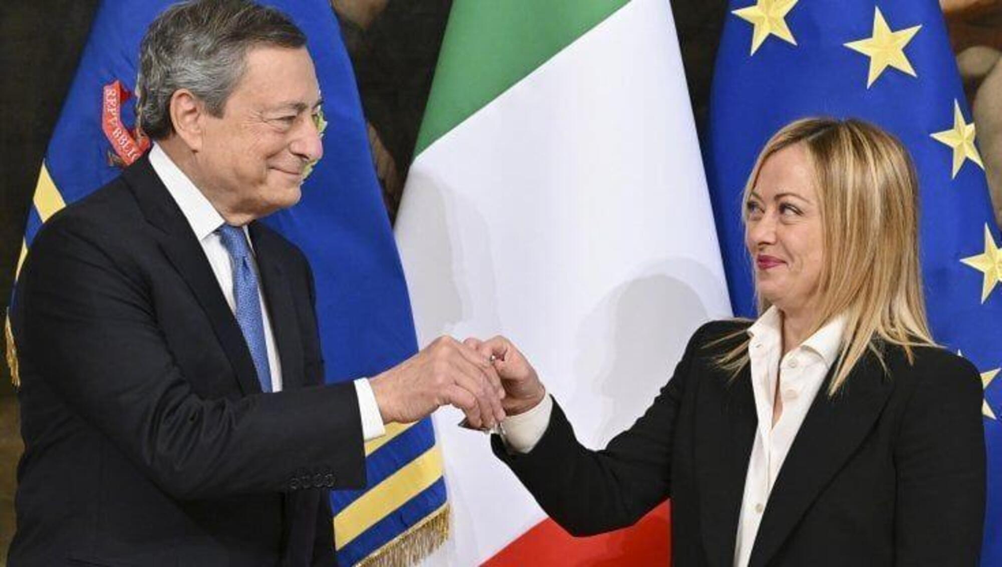 20221024 140907182 1711Giorgia Meloni e Mario Draghi si passano il testimone