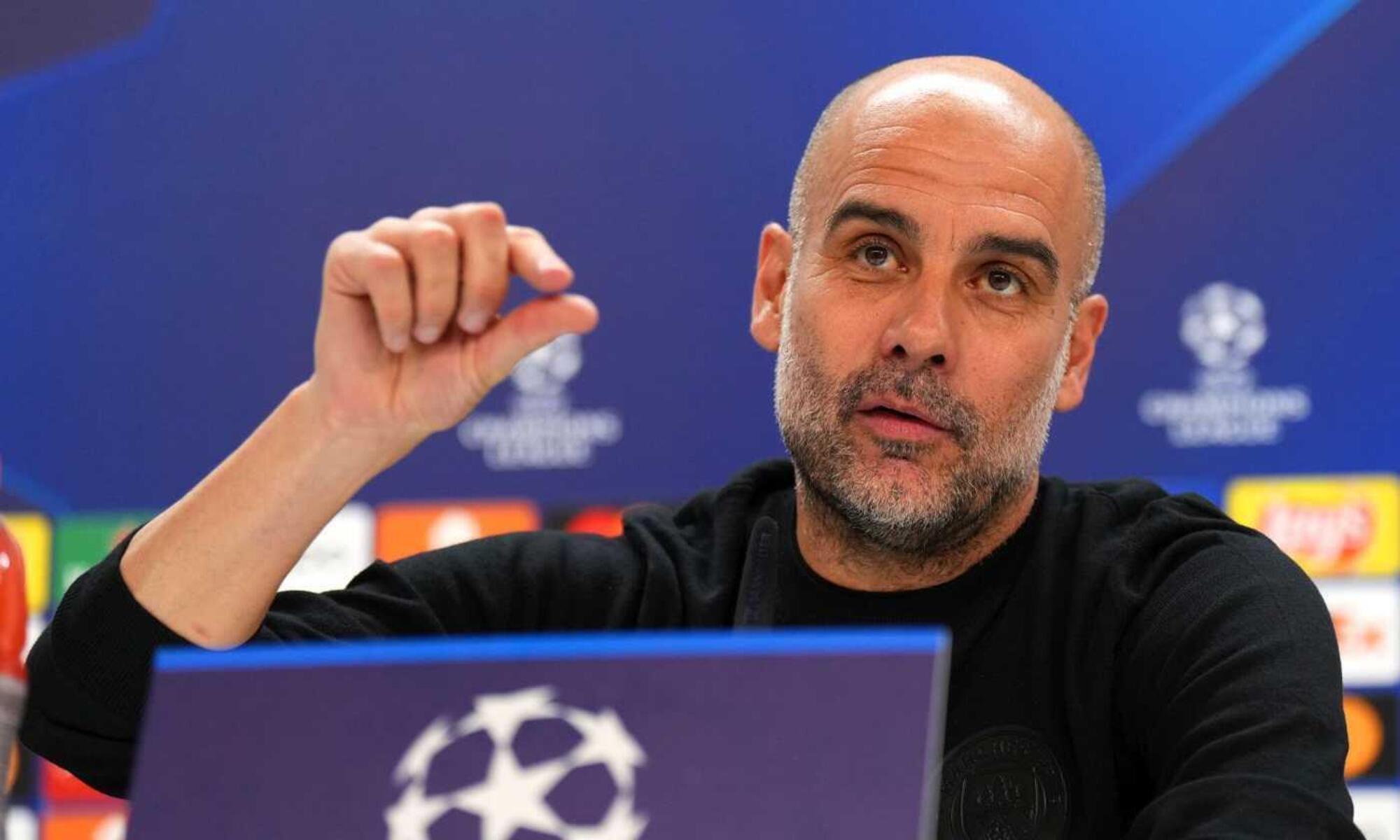 L&#039;allenatore del Manchester City Pep Guardiola