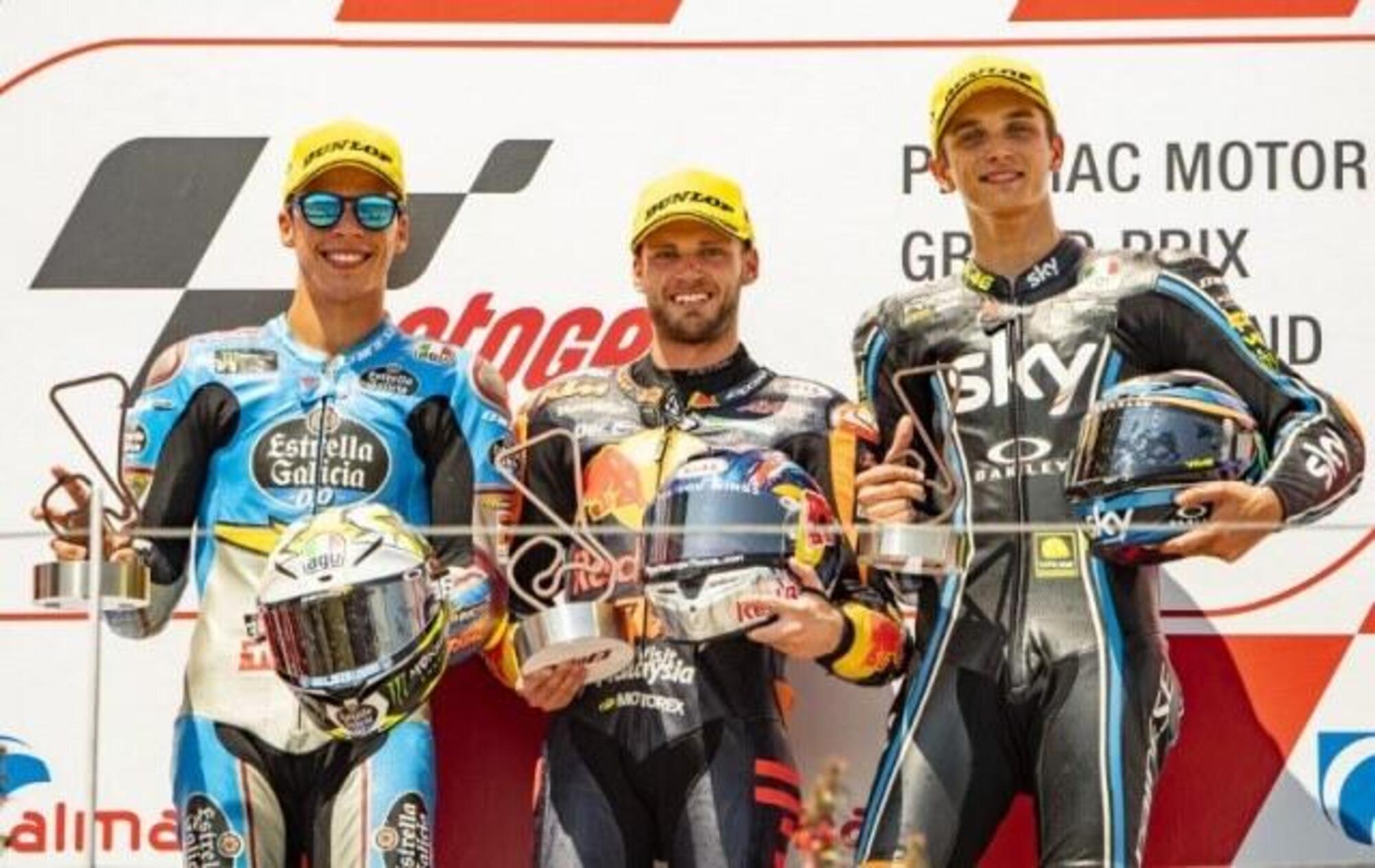 Primo podio Moto2 Luca Marini