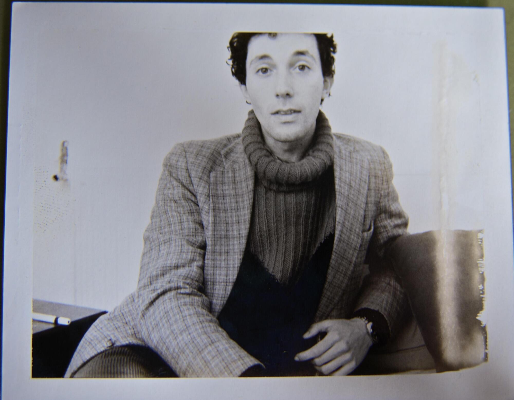 Fulvio Abbate fotografato da Mario Schifano, 1986