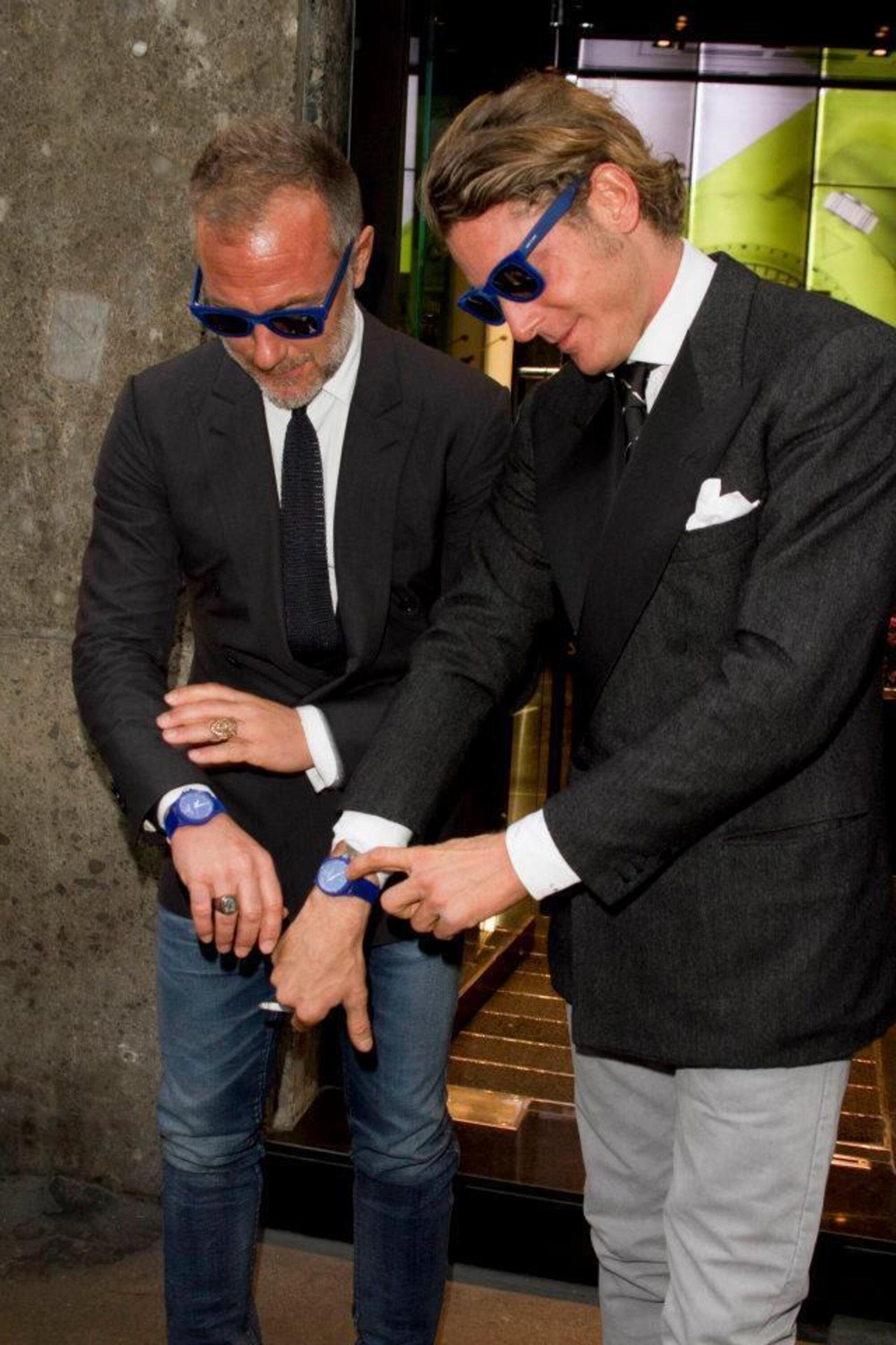 Gianluca Vacchi e Lapo Elkann