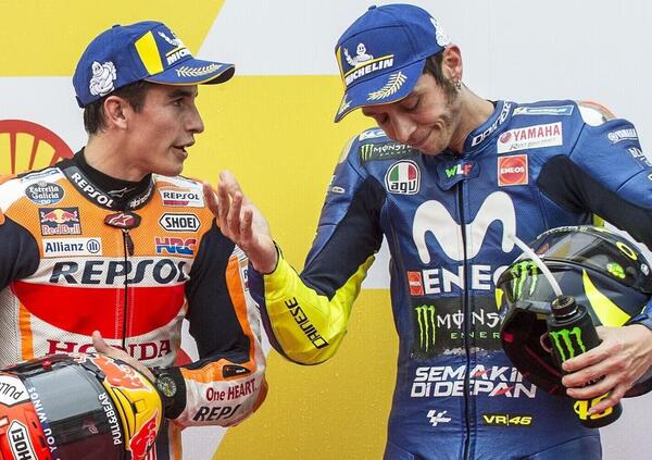 Valentino Rossi e Marc Marquez hanno messo da parte l&rsquo;odio per uno scopo comune (o forse no)