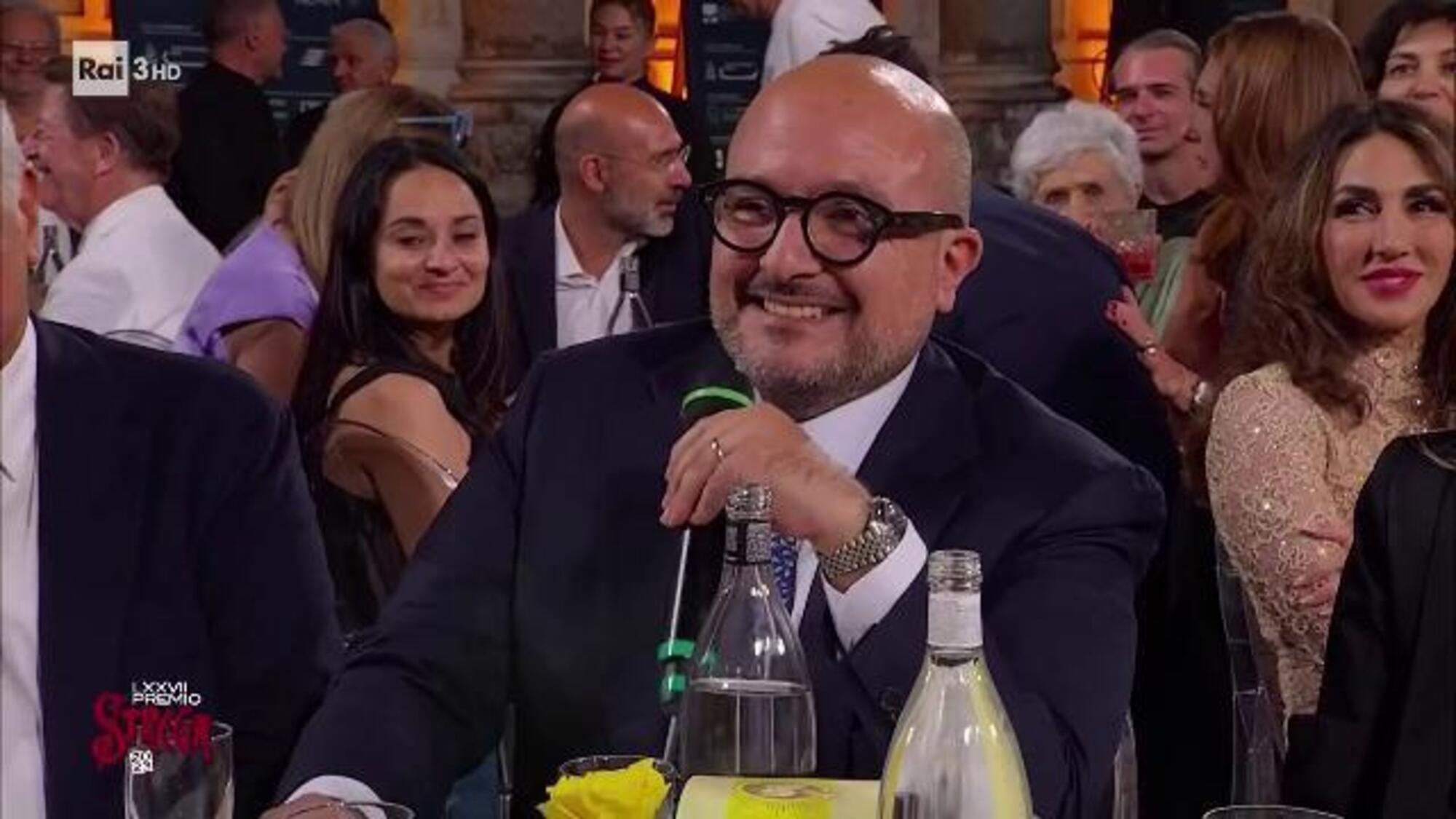 Il ministro della cultura Gennaro Sangiuliano alla premiazione del Premio Strega