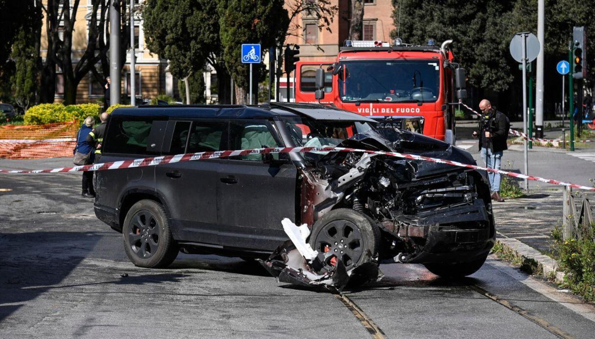 Il suv distrutto di Ciro Immobile