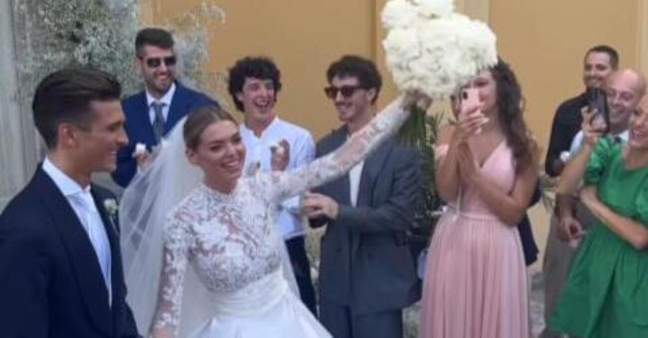 Luca Marini e Marta Vincenzi hanno detto s&igrave;: Valentino Rossi (ancora) testimone