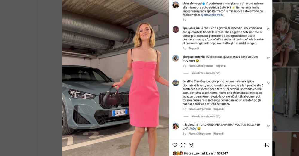 Chiara Ferragni fa pubblicit&agrave; a un&rsquo;auto elettrica, ma gli utenti la interrogano: &ldquo;Sai anche dove e come vengono smaltite le batterie?&rdquo;