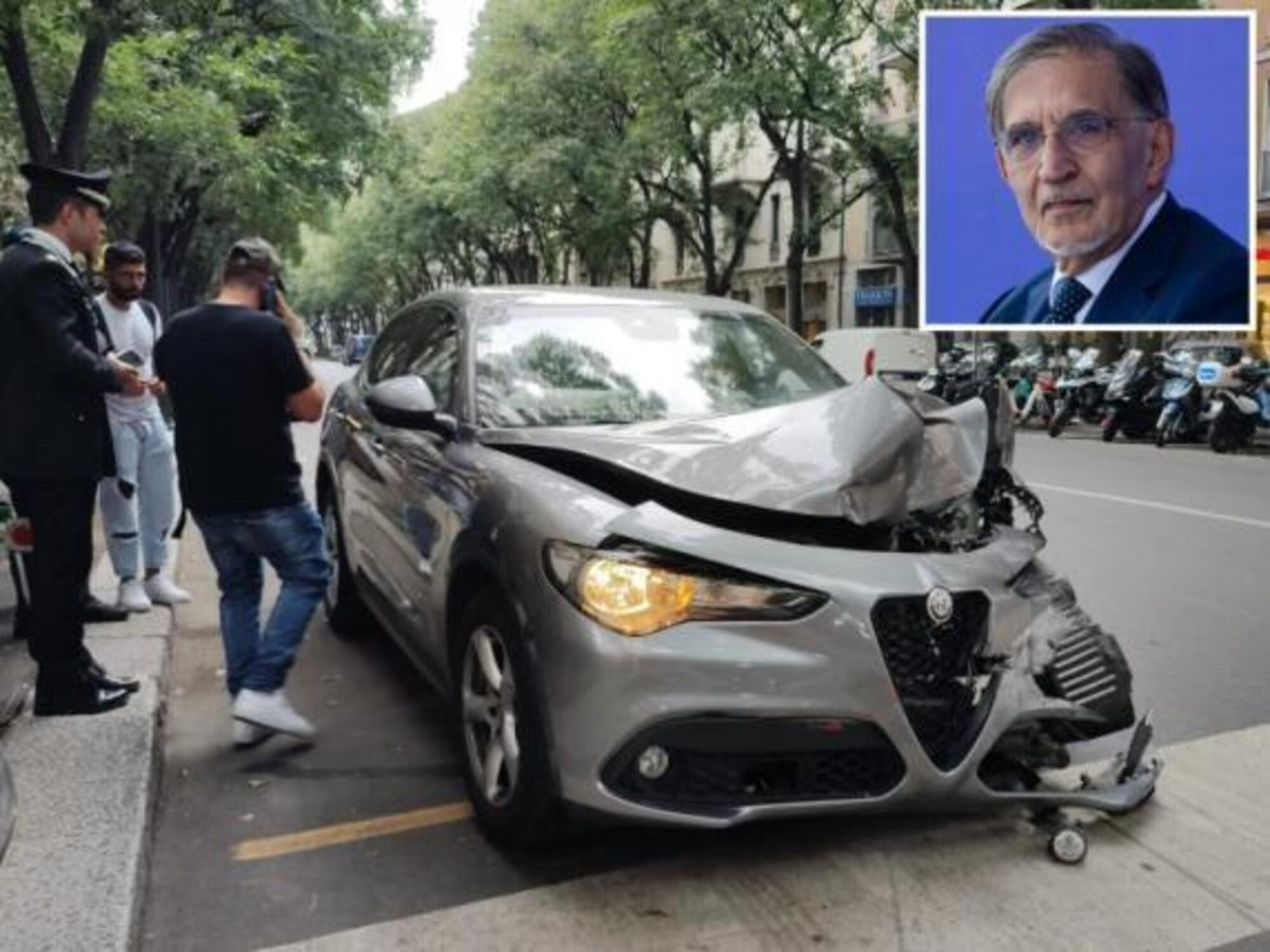 Il Suv Alfa Romeo della scorta di La Russa coinvolto nell&#039;incidente