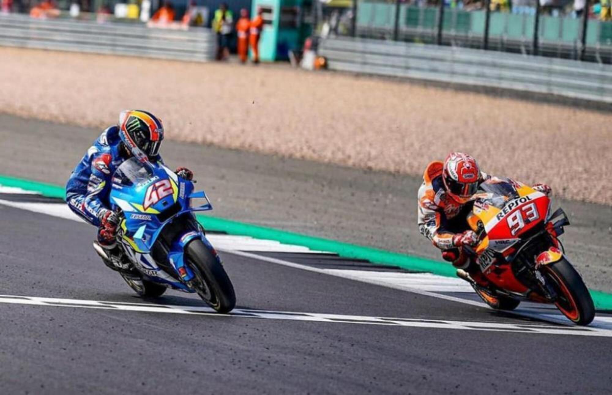 Alex Rins e Marc Marquez, Silverstone 2019