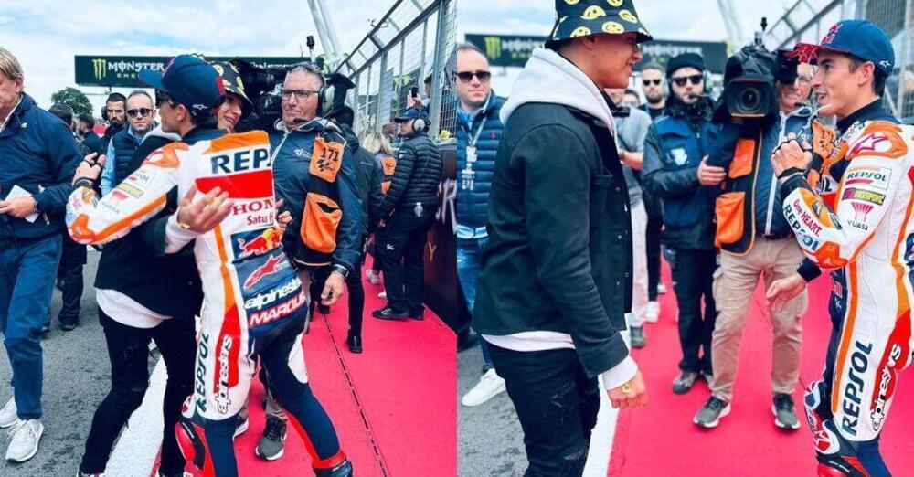 Lando Norris a Silverstone &quot;tradisce&quot; Valentino Rossi con Marc Marquez 