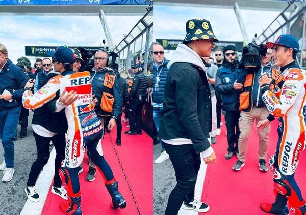 Lando Norris a Silverstone &quot;tradisce&quot; Valentino Rossi con Marc Marquez 