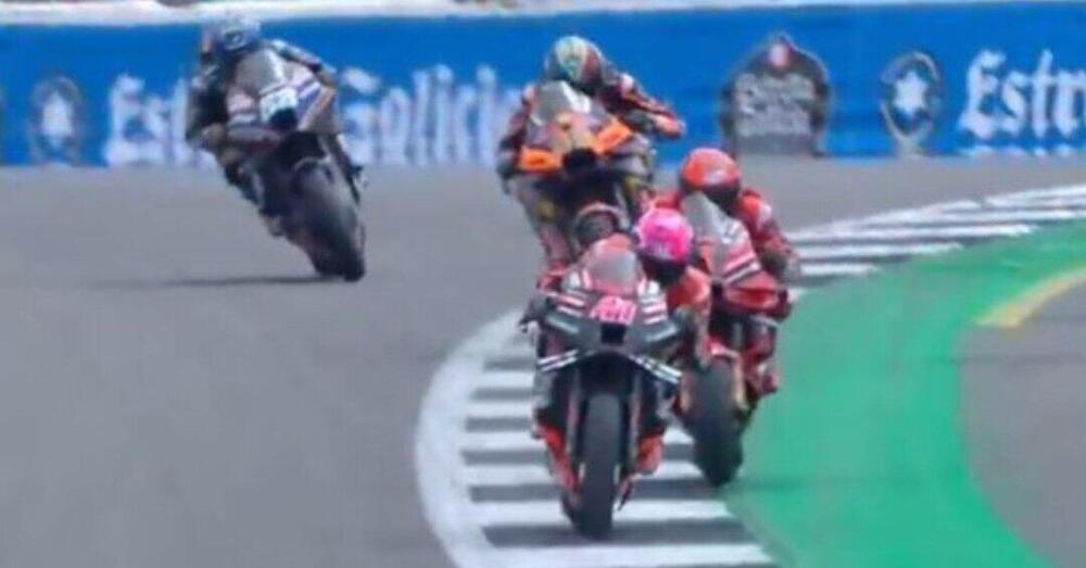 Pecco Bagnaia &egrave; passato sul verde. KTM fa reclamo: &ldquo;Si combatte contro i mulini a vento&rdquo;