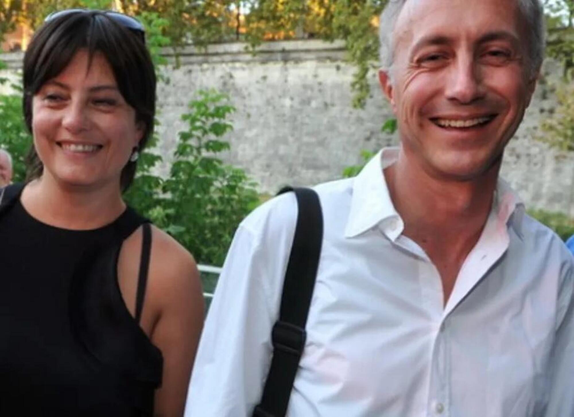 Marco Travaglio con la moglie Isabella