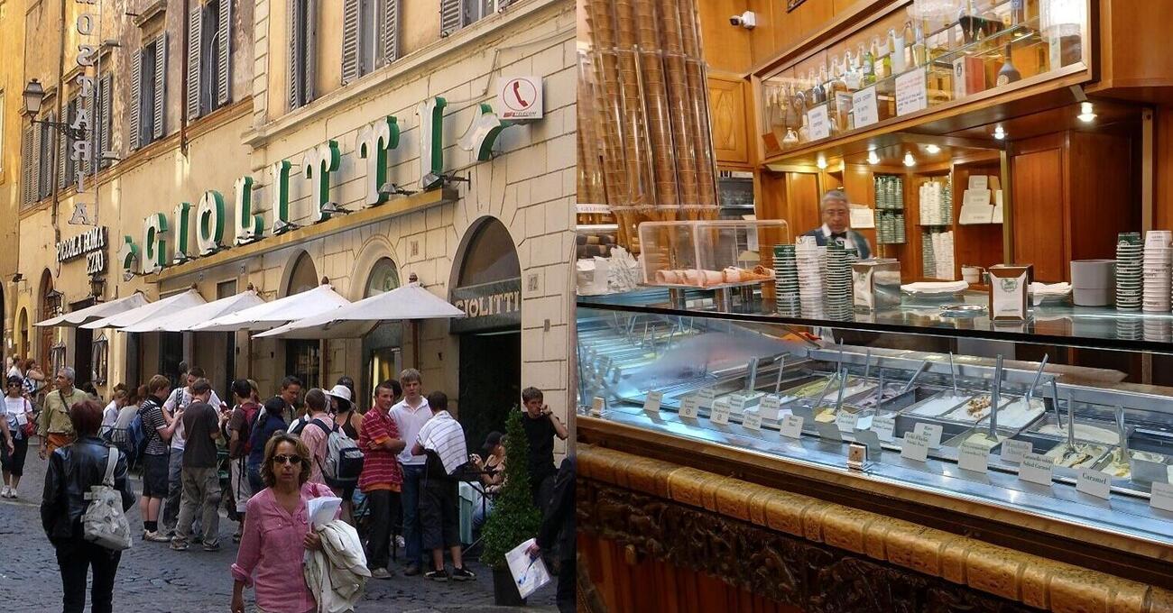 Siamo andati a mangiare all&rsquo;Antica Gelateria Giolitti a Roma: buono il gelato (non il migliore), ottima la pasticceria ma&hellip; le torte, i panini e l&rsquo;aperitivo?