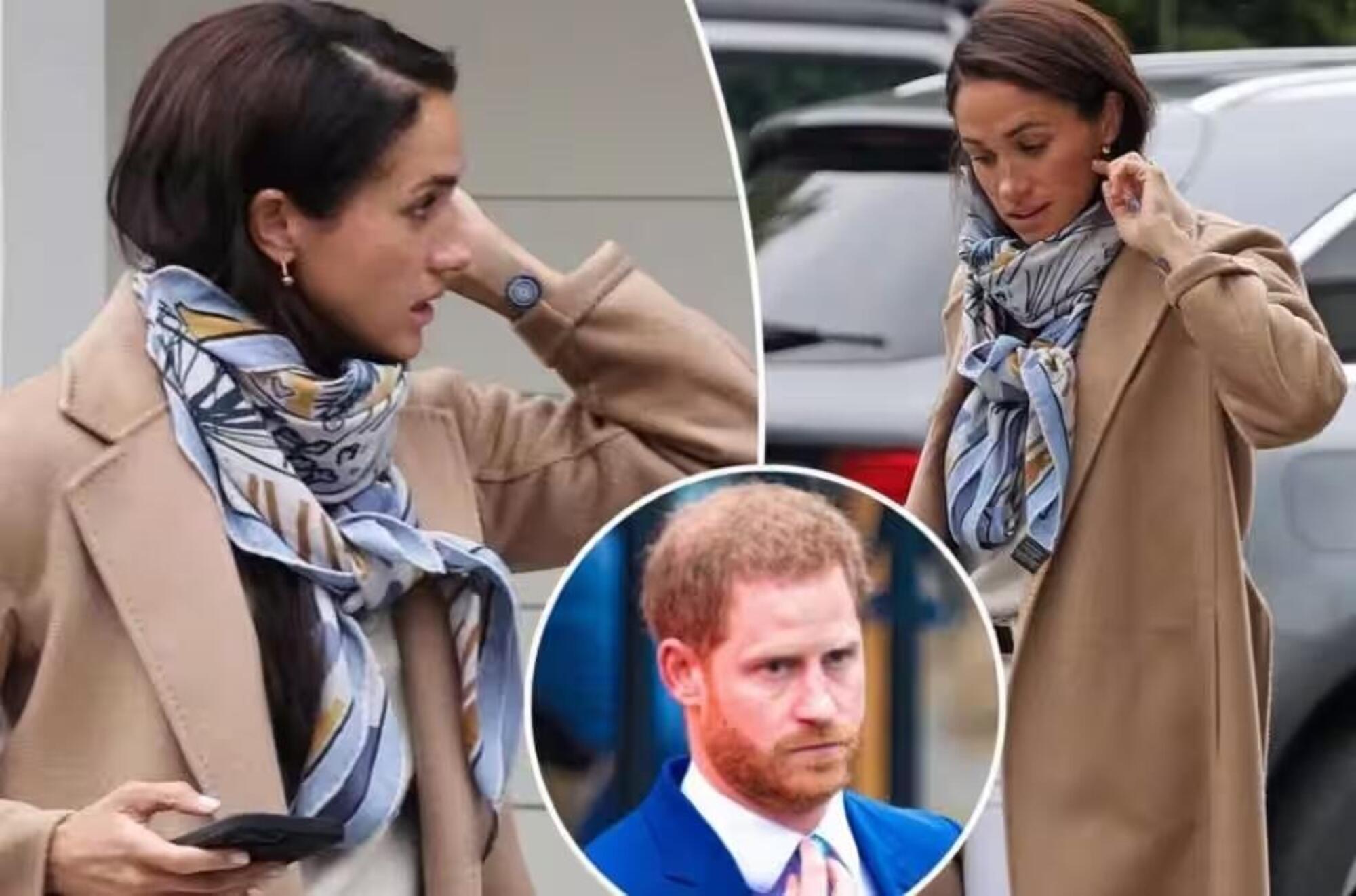 Meghan Markle col cappotto in estate e il cerotto antistress