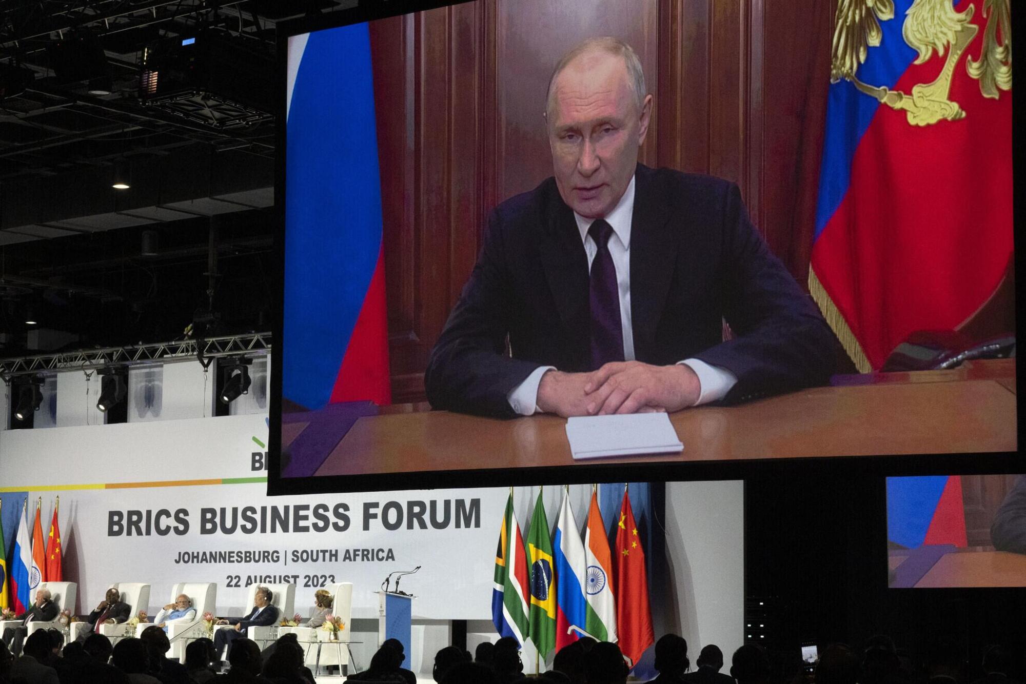 Putin in collegamento al vertice Brics