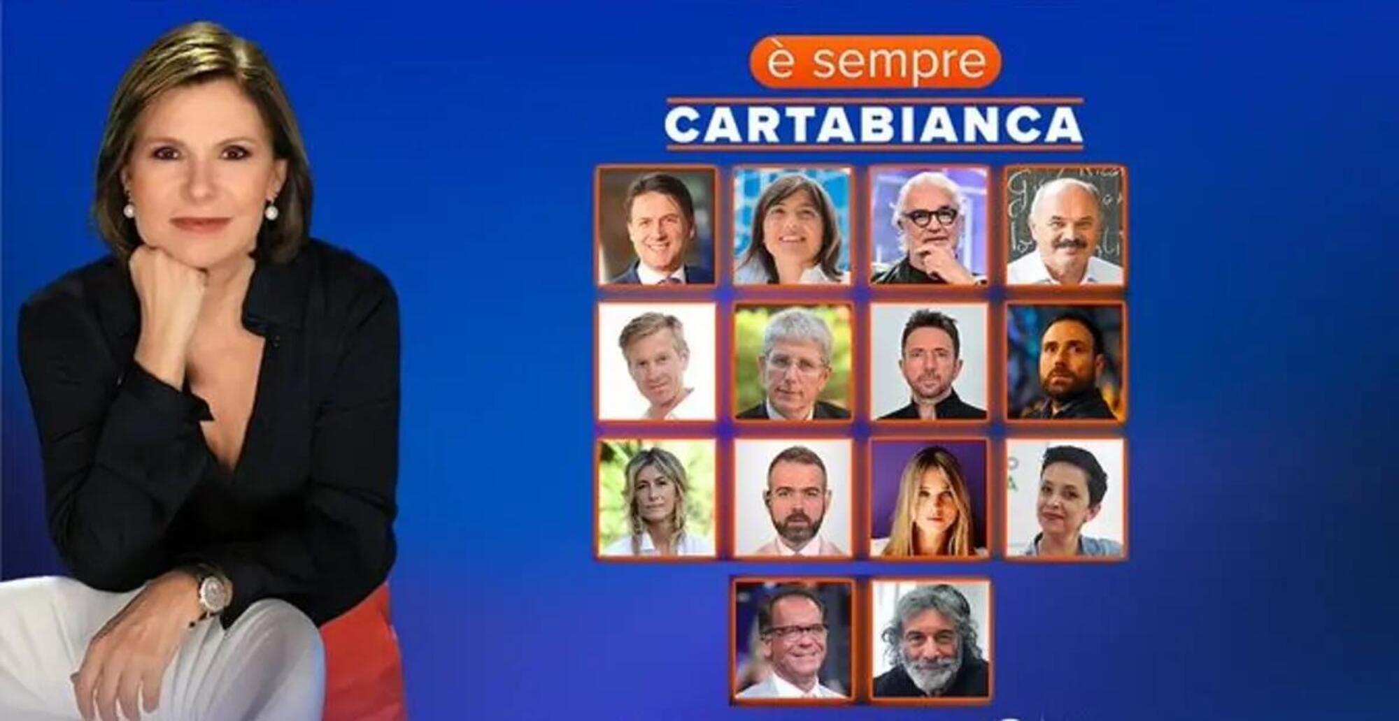 Bianca Berlinguer a gli ospiti della prima puntata di È sempre Cartabianca