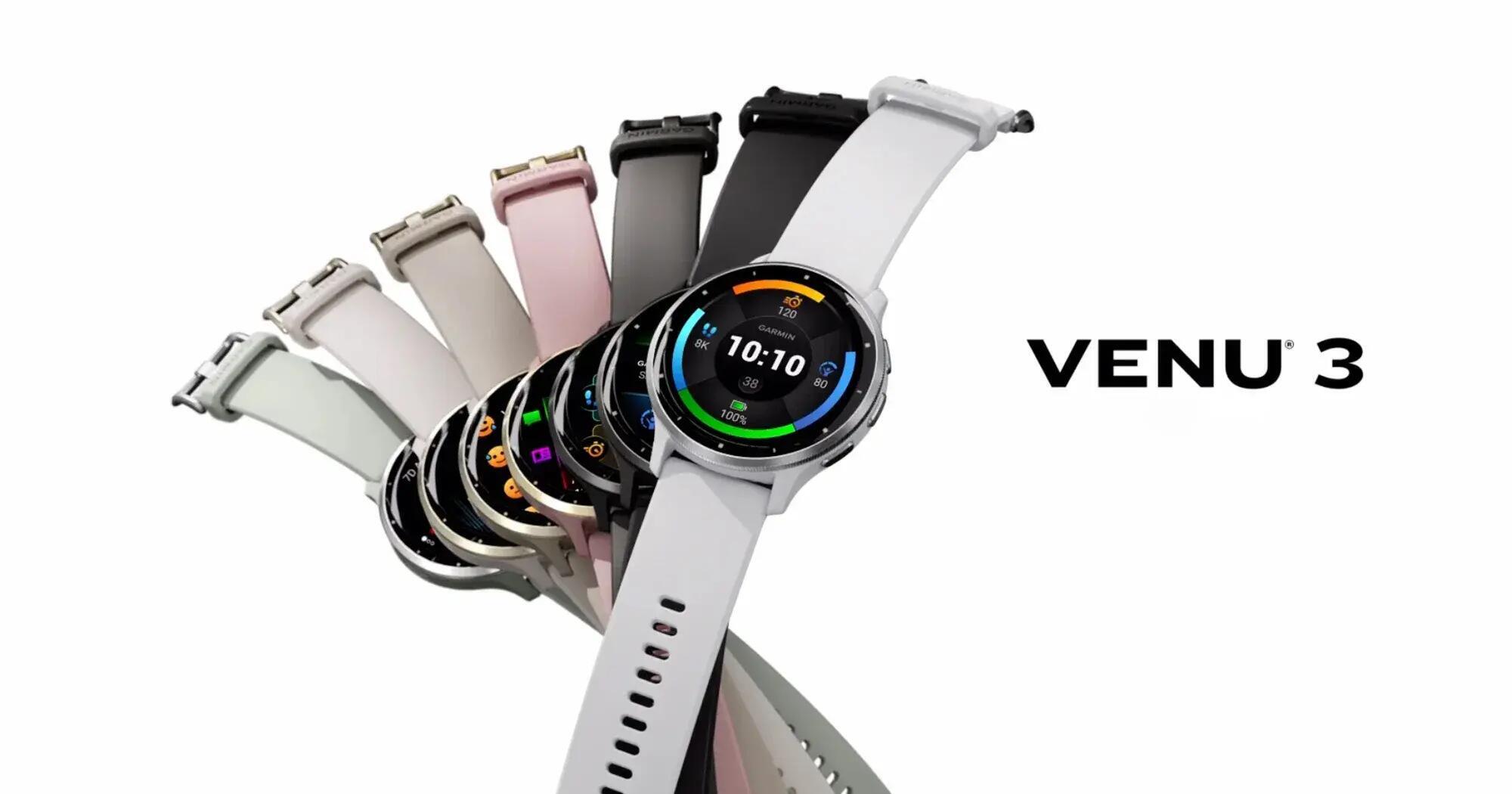 La gamma di colori del Garmin Venu 3