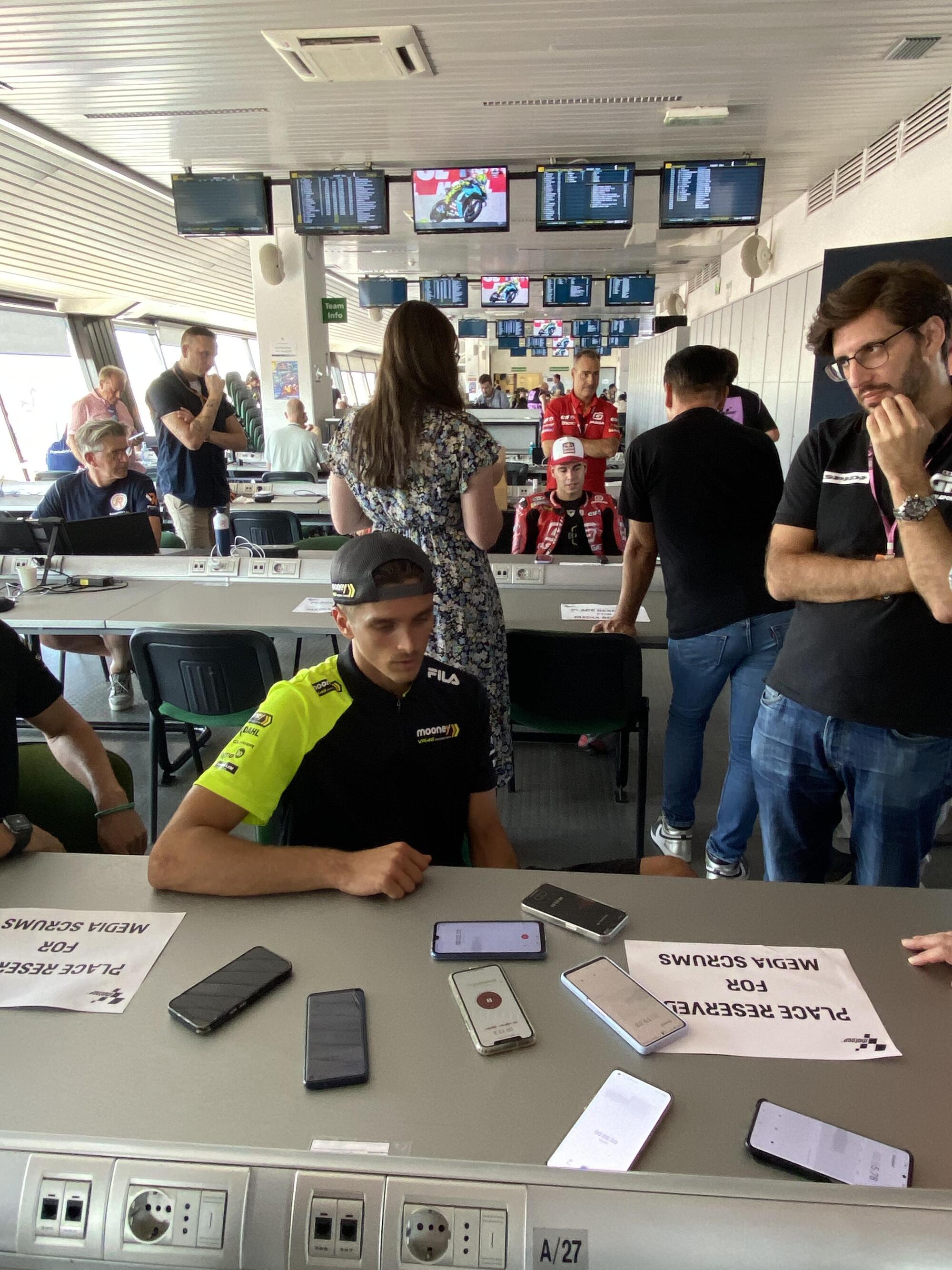 Luca Marini al media debrief dopo la gara - Misano 2023