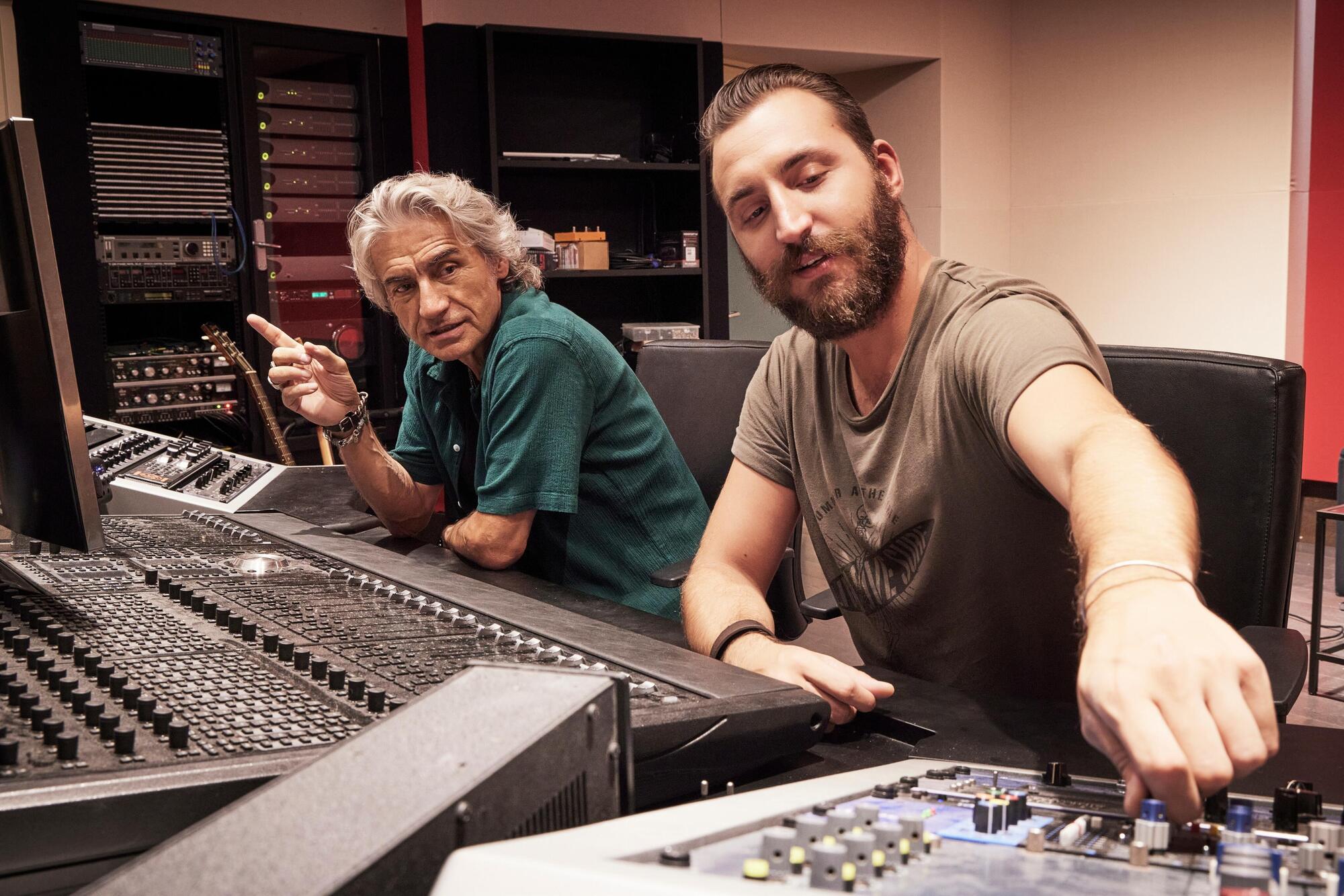 Luciano Ligabue con suo figlio Lenny