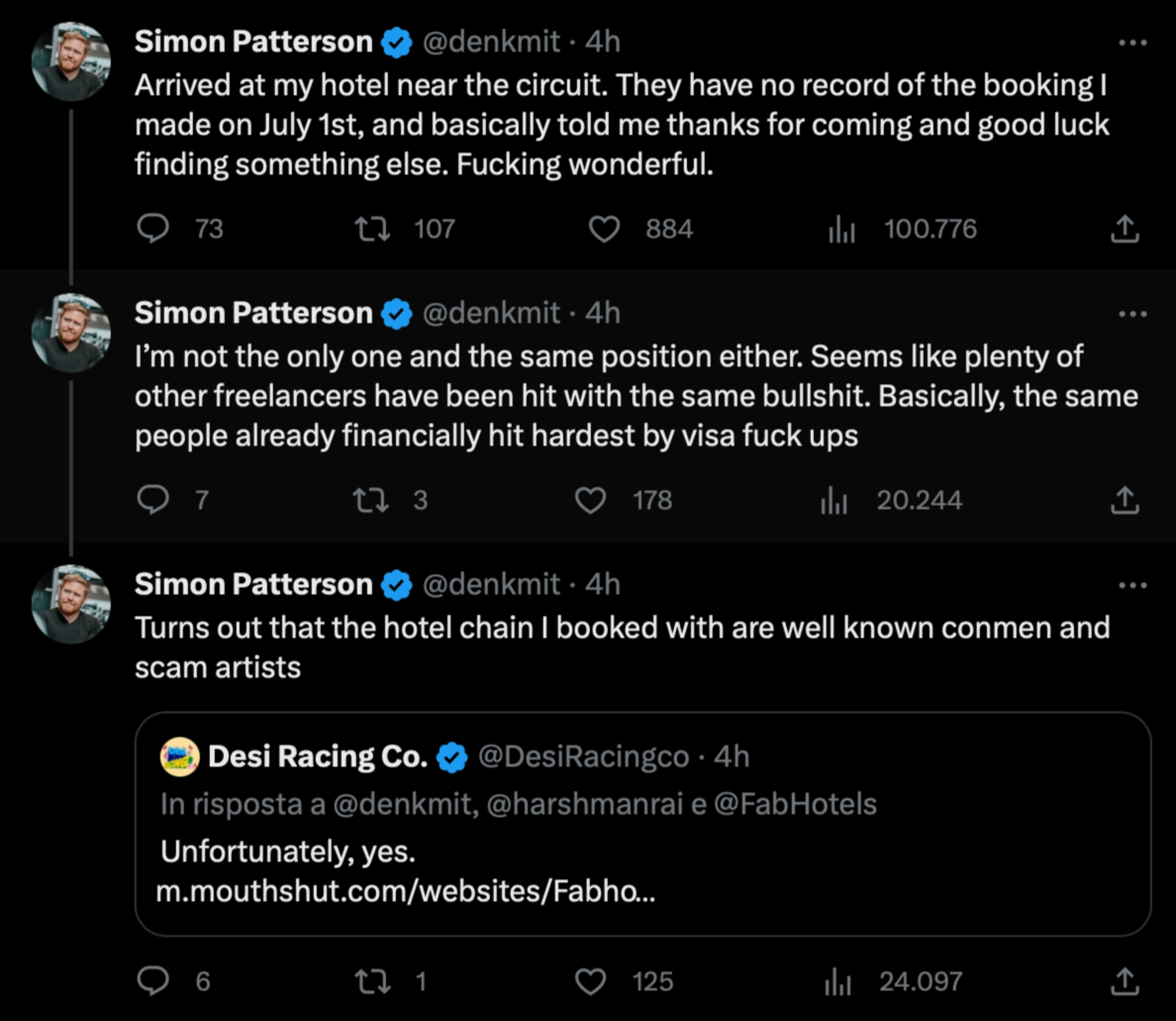Simon Patterson GP d'India 2023