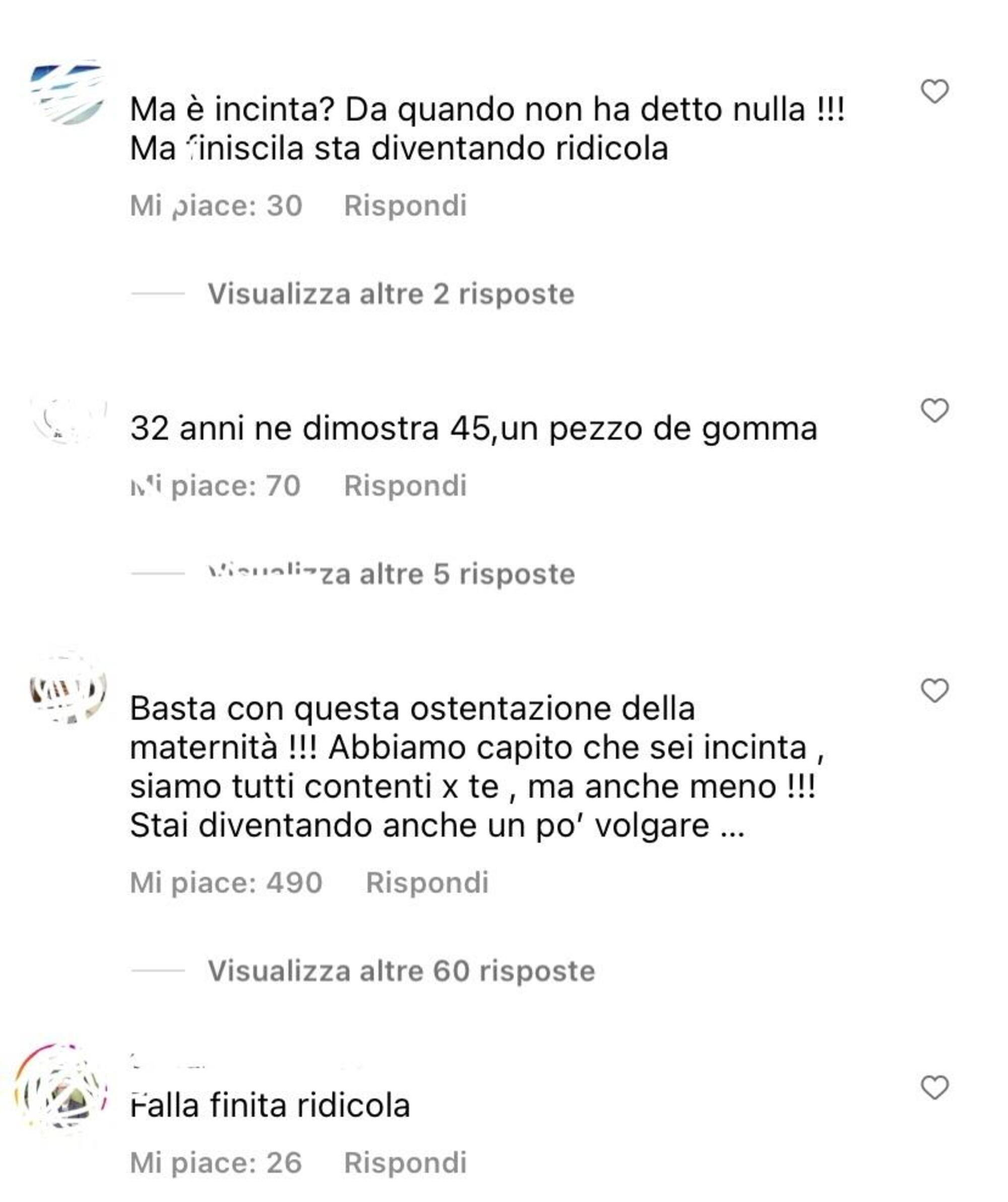 Sotto un post di Diletta Leotta