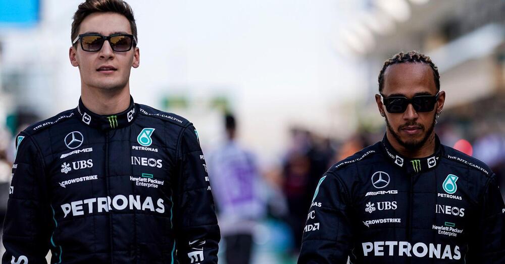 Mercedes, che succede? Tra Hamilton e Russell guai in paradiso a Suzuka (senza Toto Wolff) 