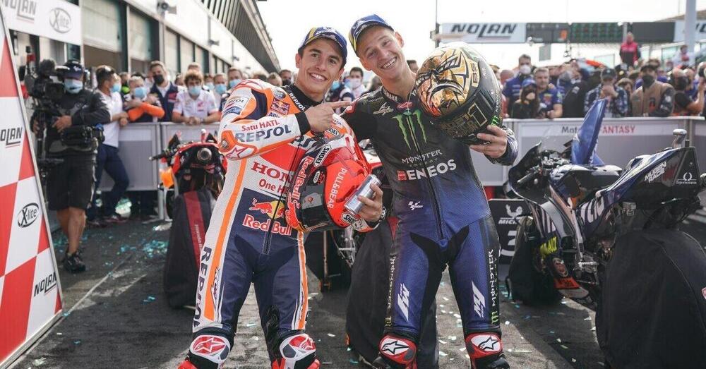 Fabio Quartararo pensa ad andarsene? Intanto fa i complimenti a Marc Marquez: &quot;Sei una leggenda&quot;