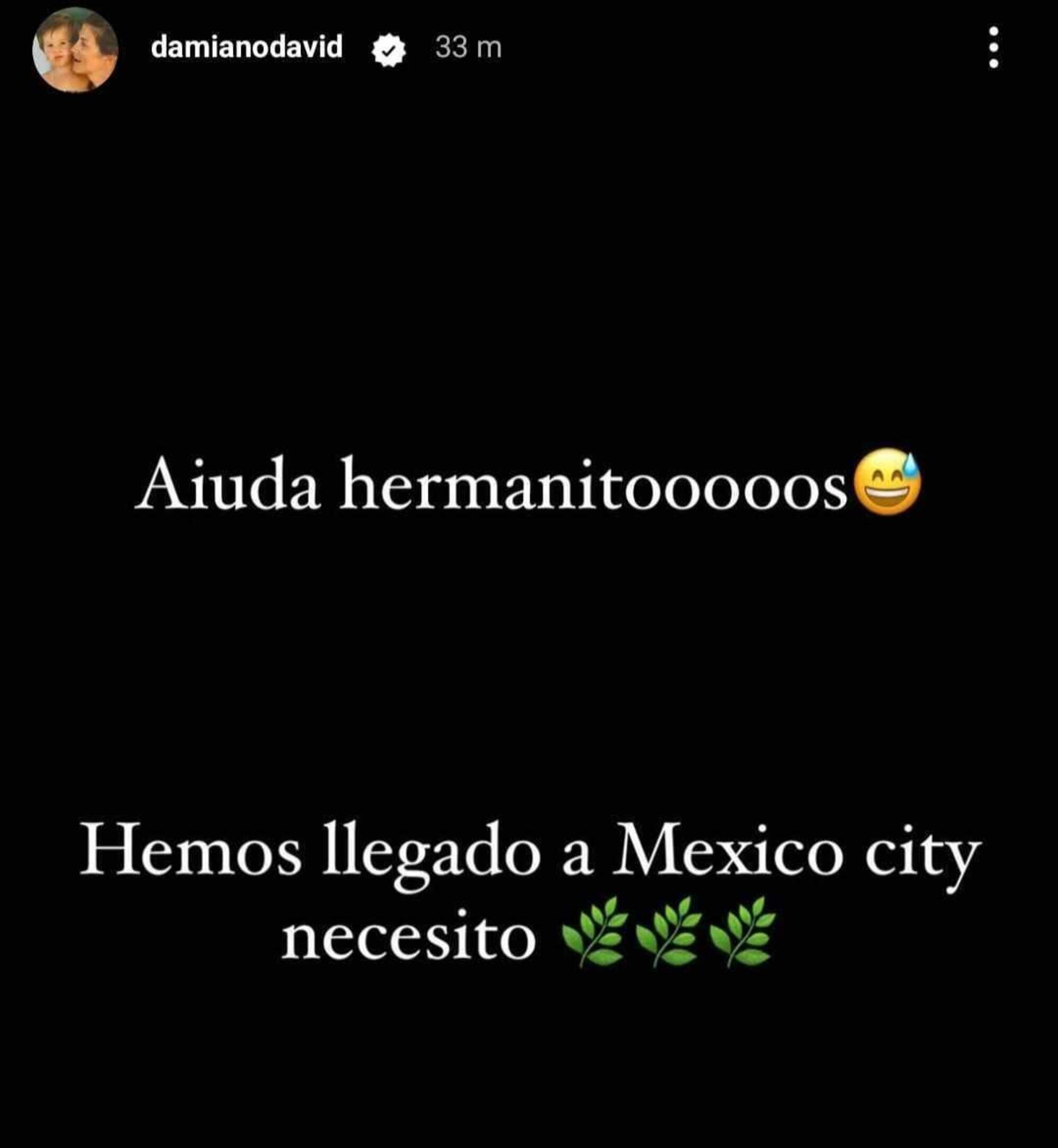 Damiano David dei Maneskin via IG cerca marijuana in Messico