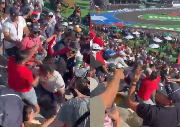 [VIDEO] Formula 1, shock in Messico: rissa sugli spalti contro tifosi Ferrari dopo l&#039;incidente tra Leclerc e Perez