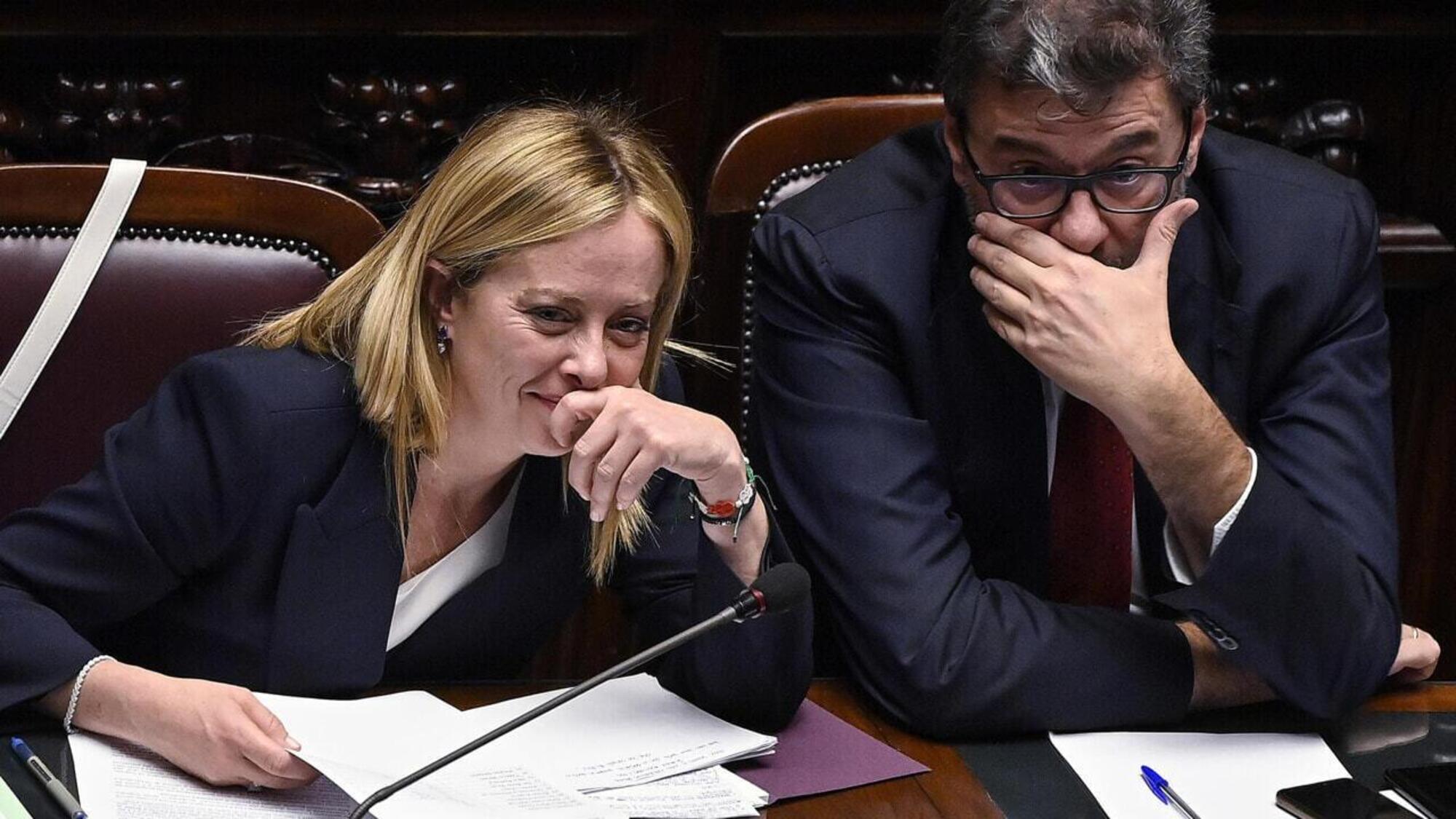 Giorgia Meloni e Giancarlo Giorgetti