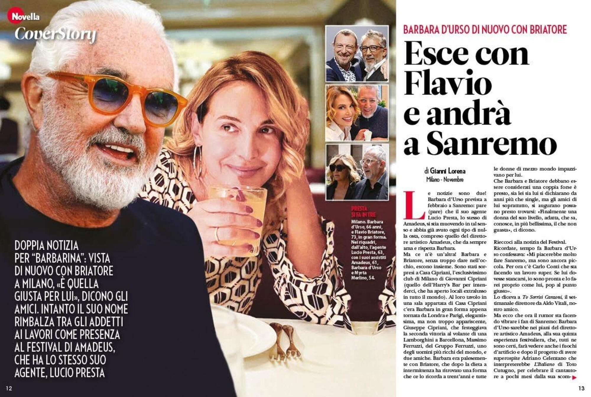 Flavio Briatore e Barbara d&#039;Urso su Novella 2000