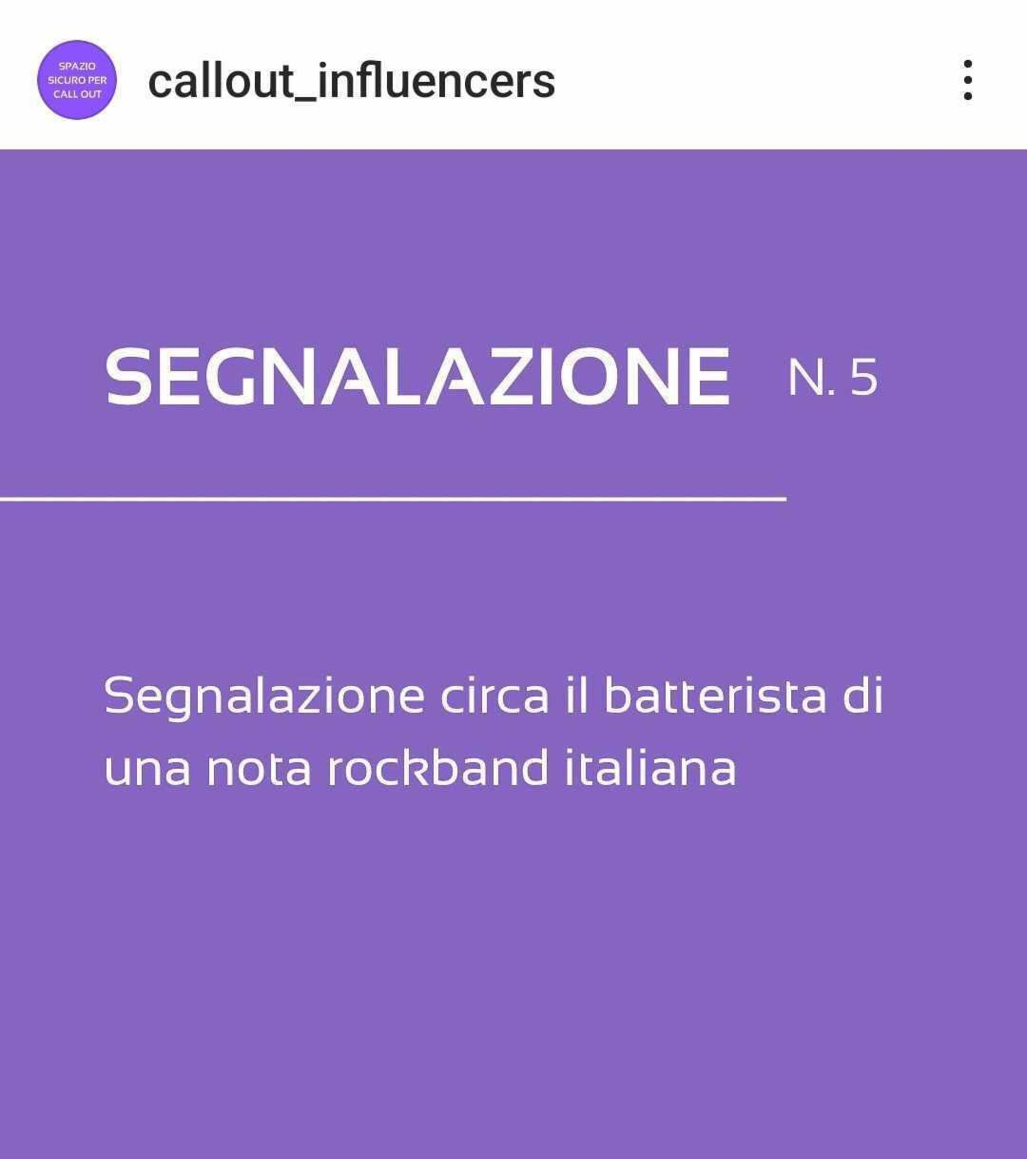 La prima slide di callout_influencers