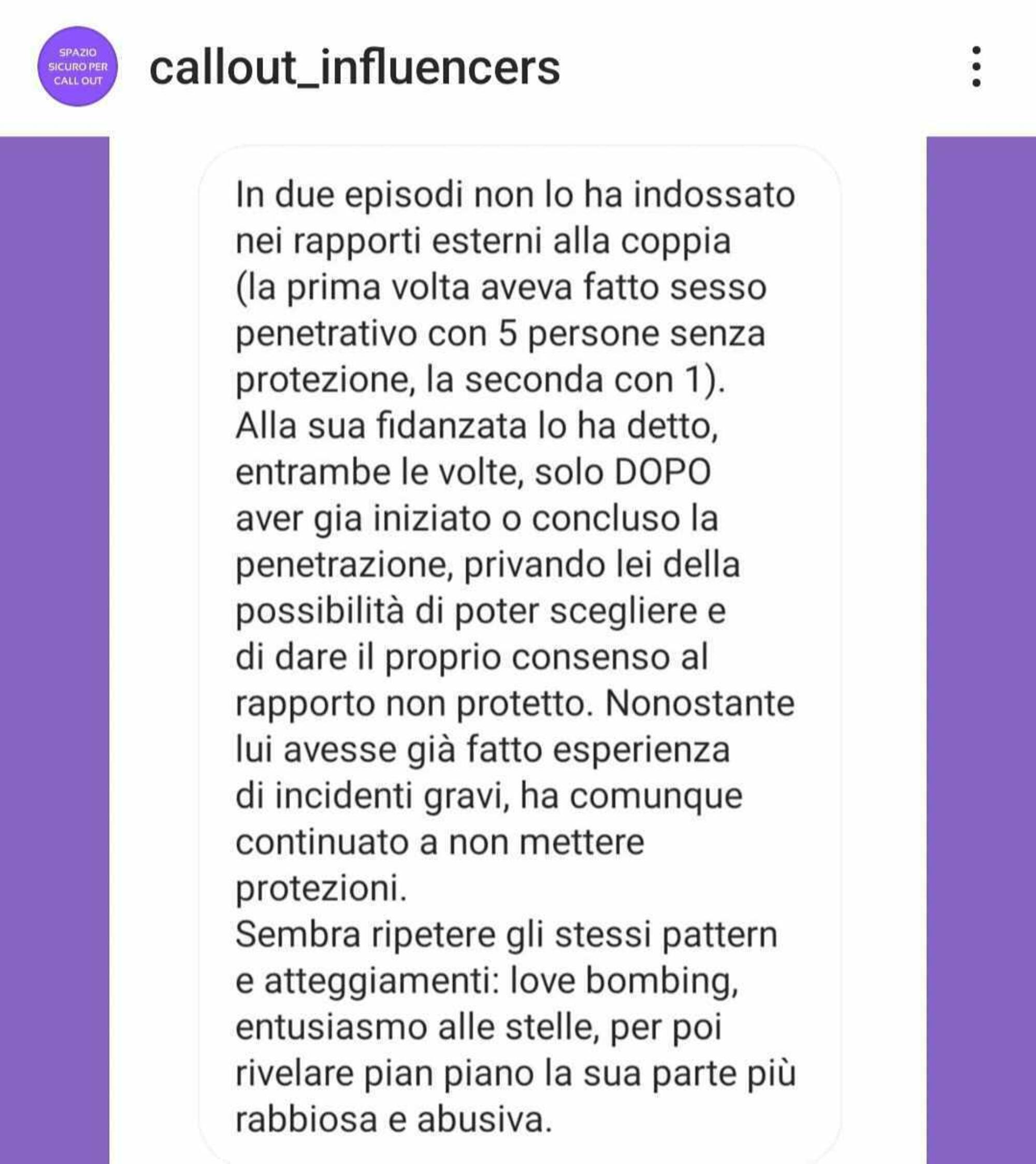 La quarta slide di callout_influencers