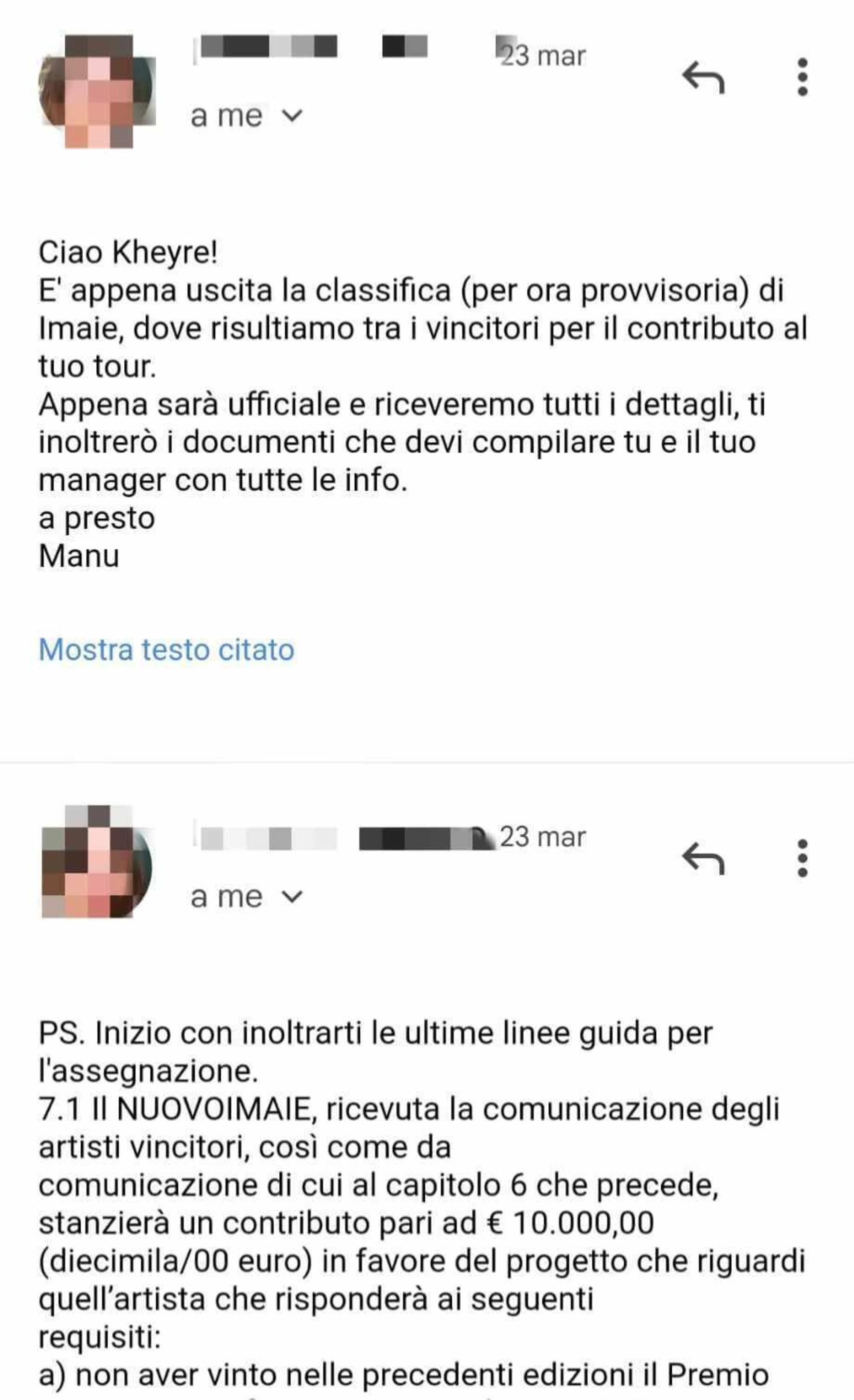 scambio di spiegazioni con gli organizzatori Arezzo Wave 