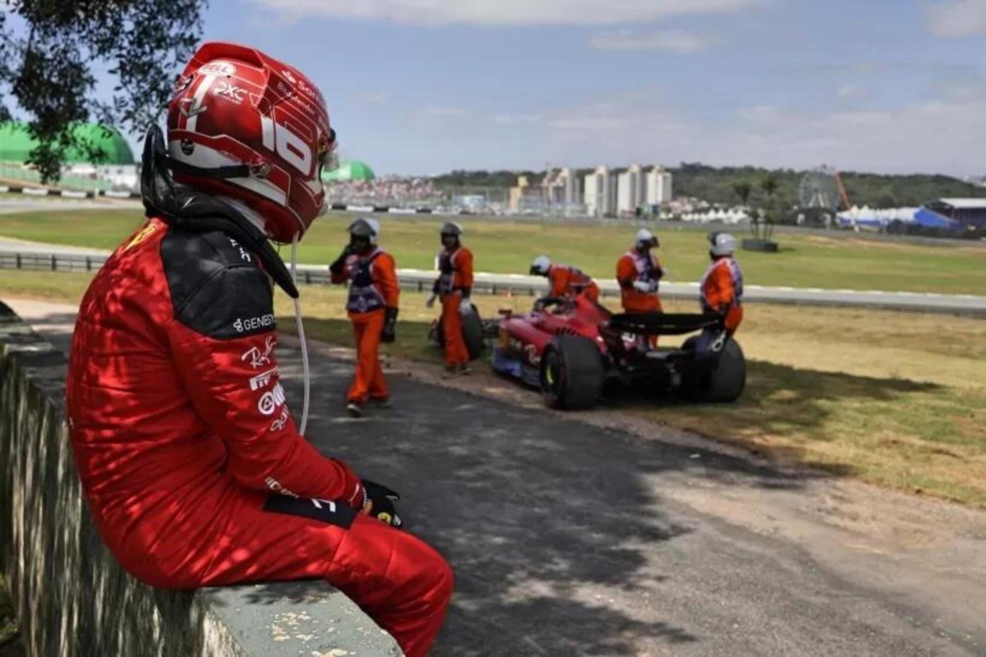 Leclerc fuori gara in Brasile ancora prima dell&#039;inizio della gara