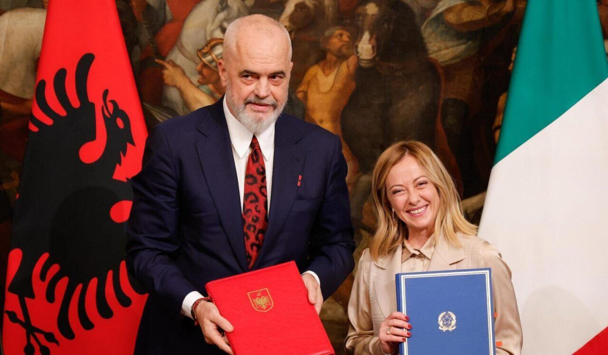 Edi Rama e Giorgia Meloni