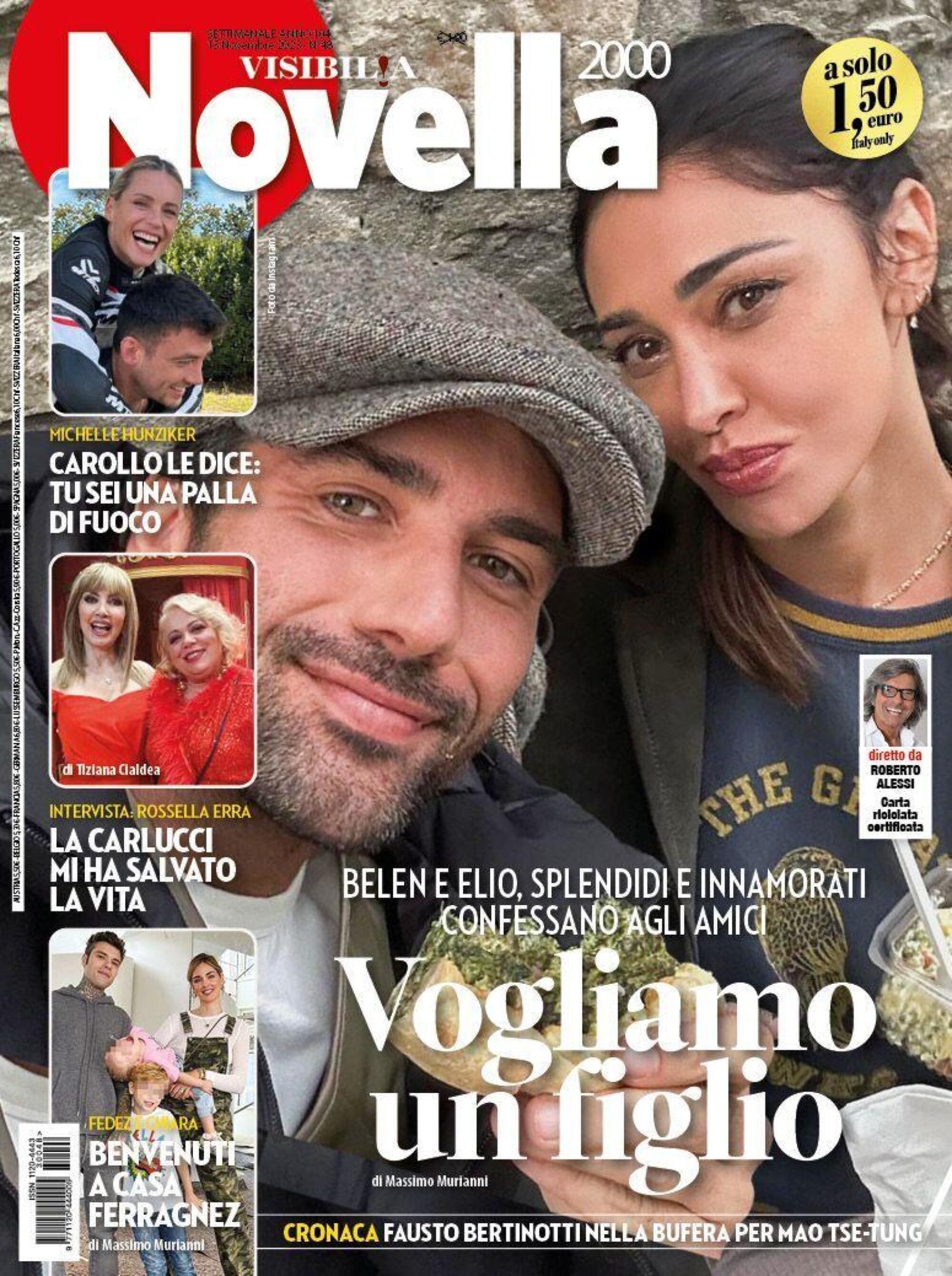 Belen e Elio su Novella 2000 in edicola