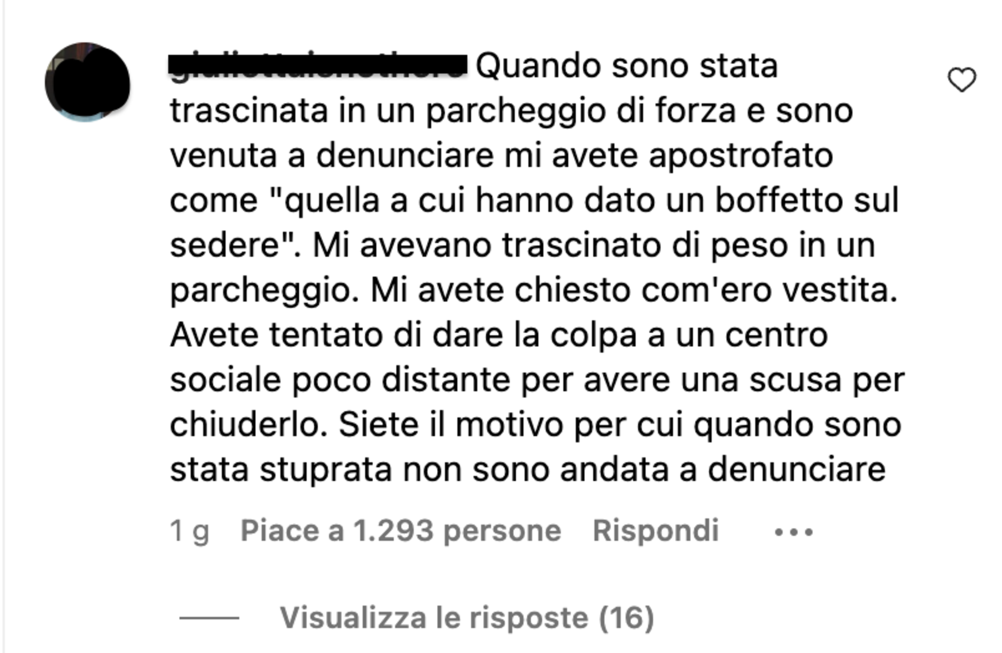 I commenti delle donne