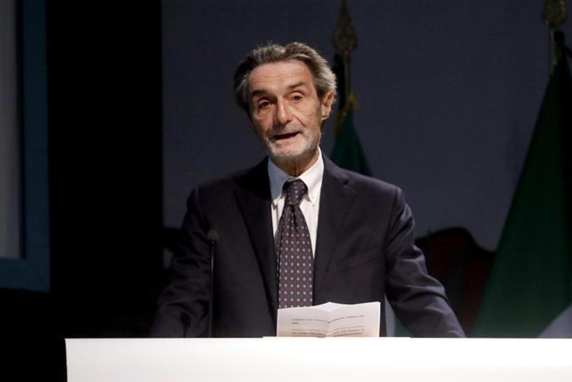 Il presidente della Regione Lombardia Attilio Fontana