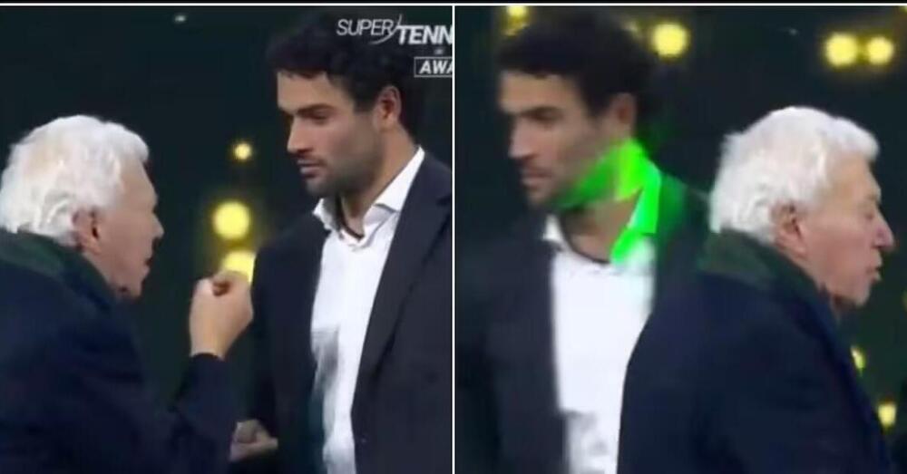 [VIDEO] Pietrangeli gela Berrettini sul palco con una frase che fa discutere durante i SuperTennis Awards 