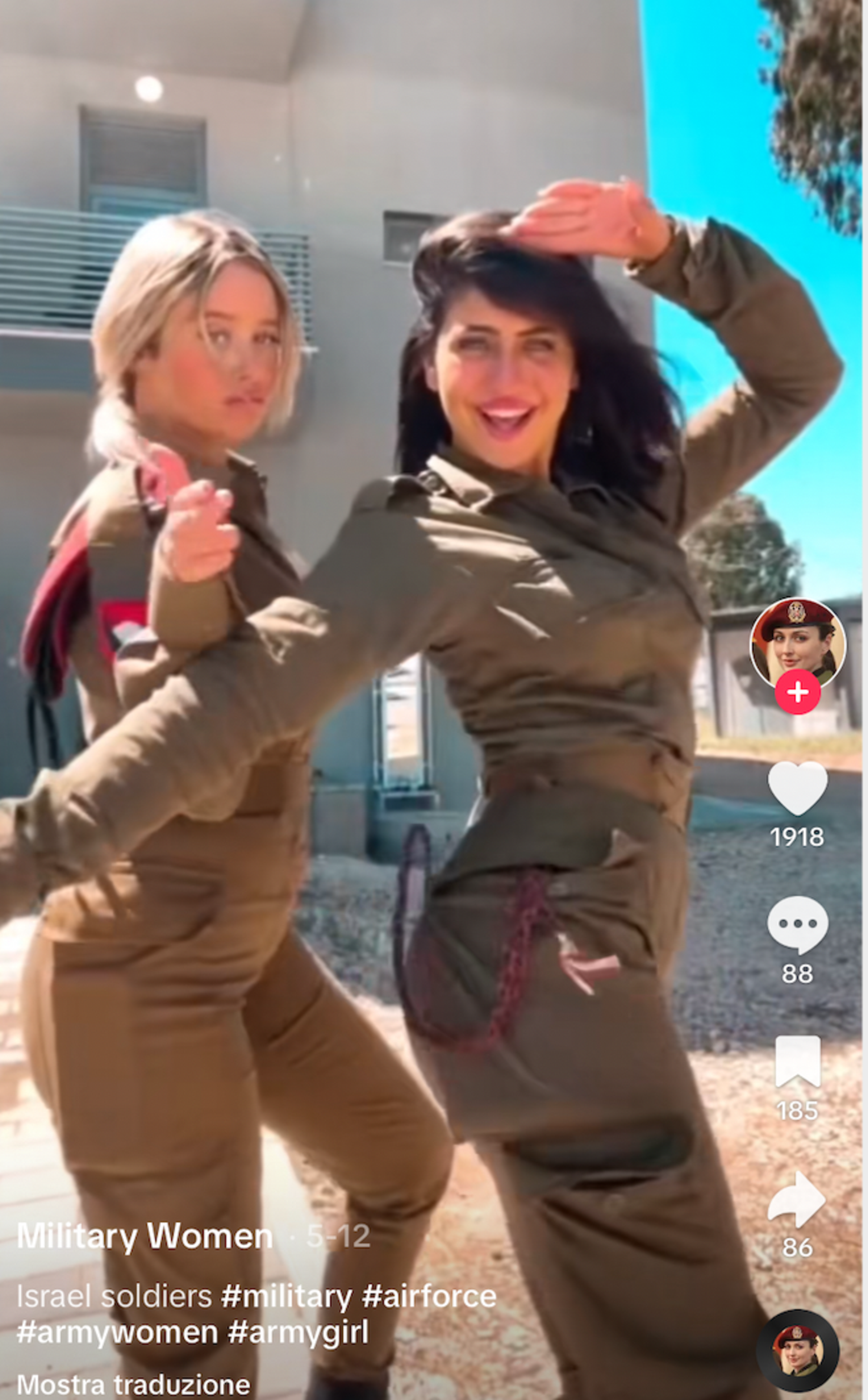 Soldatesse israeliane su TikTok