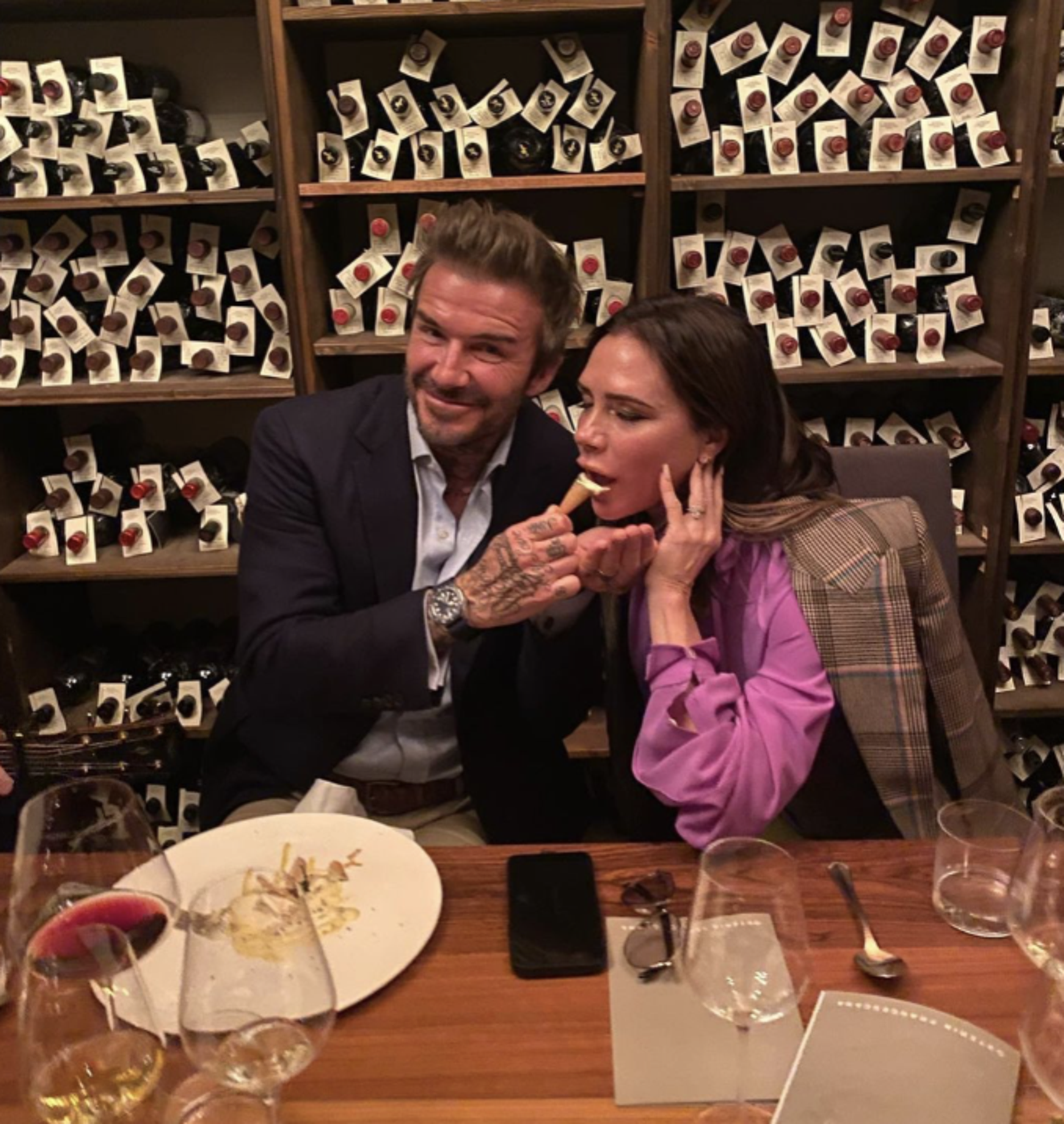 David Beckham e Victoria all&#039;Osteria Francescana di Massimo Bottura