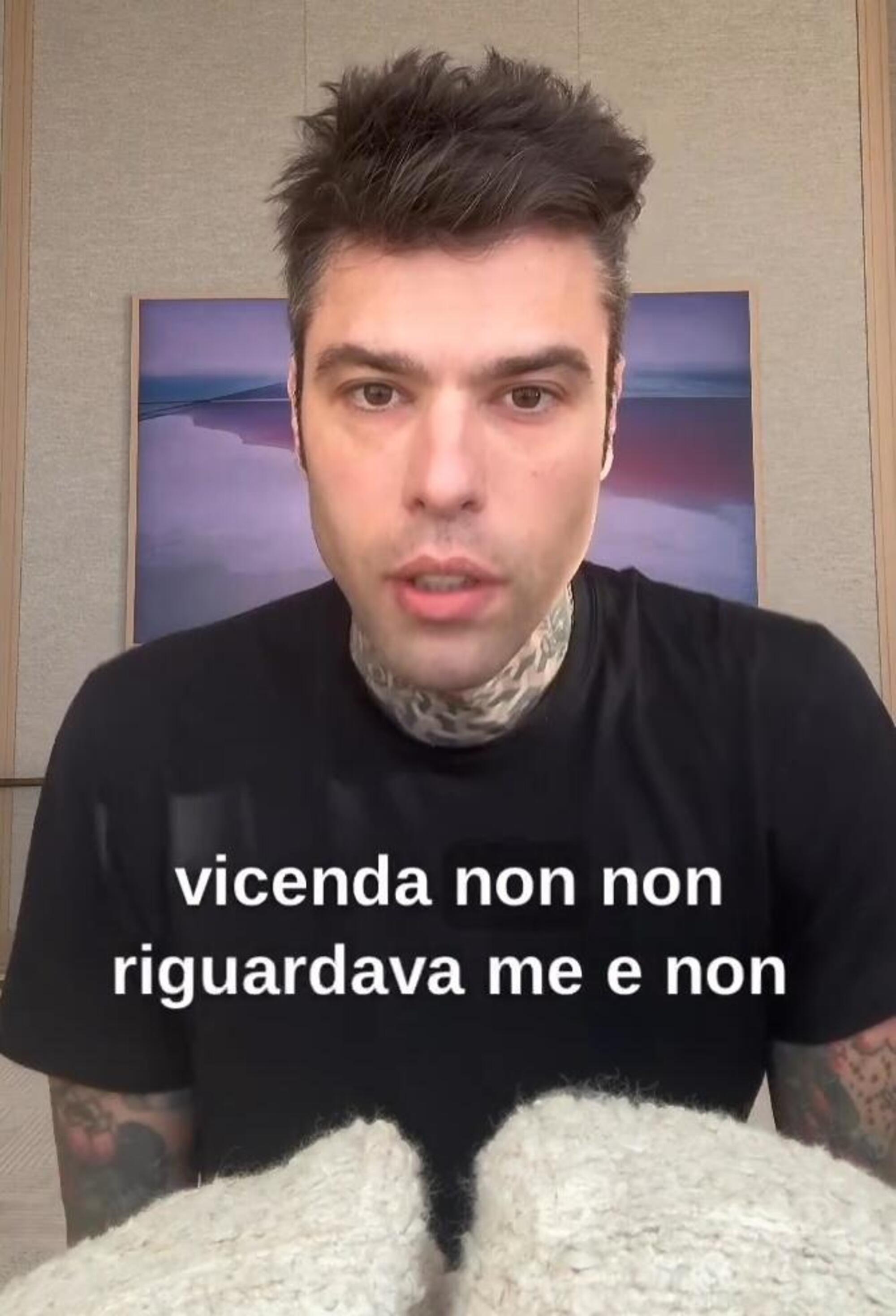 &quot;La vicenda non riguardava e non riguarda me&quot;, dice tra l&#039;altro Fedez