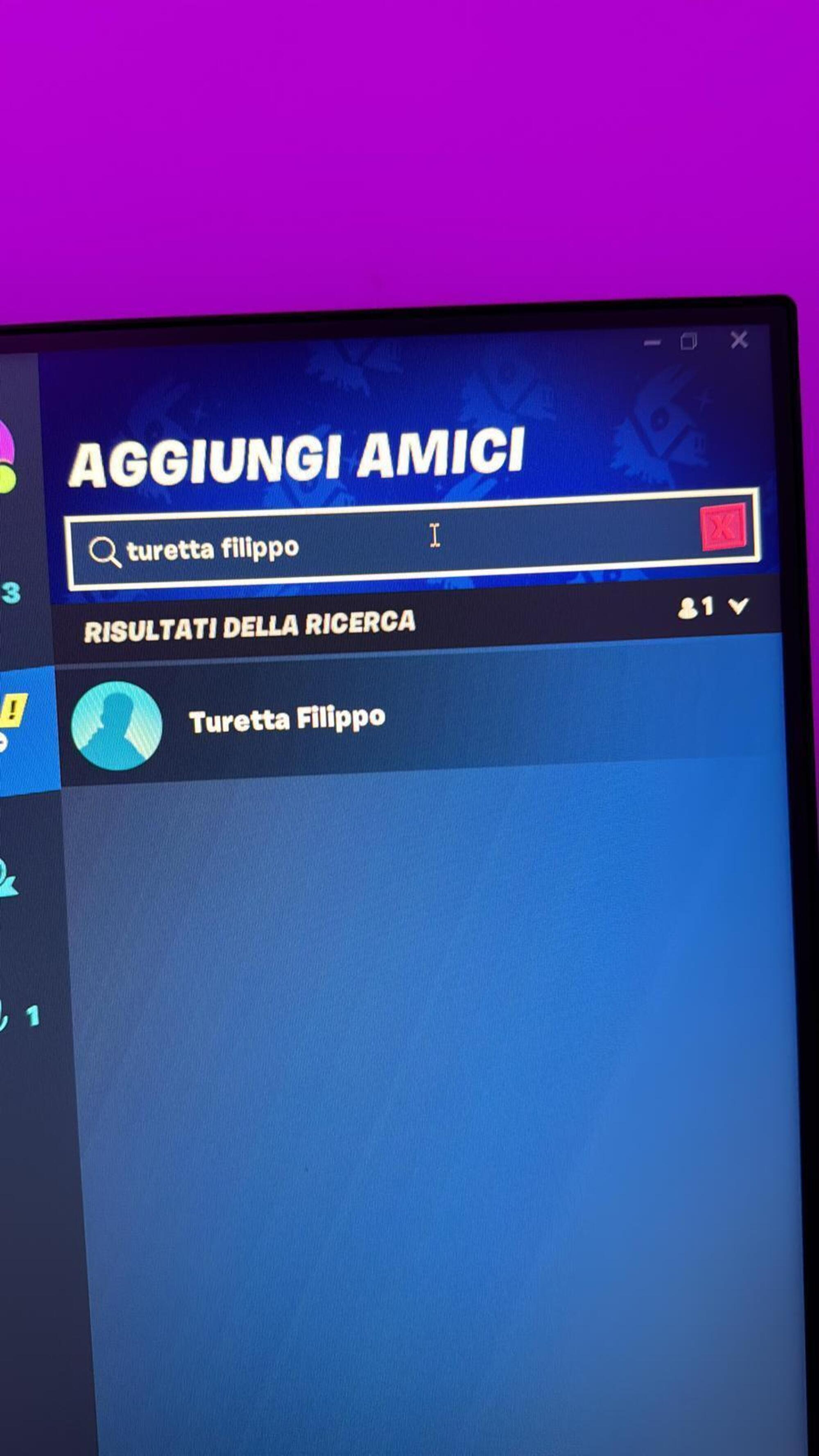 Altri account Fortnite nominati &quot;Filippo Turetta&quot;