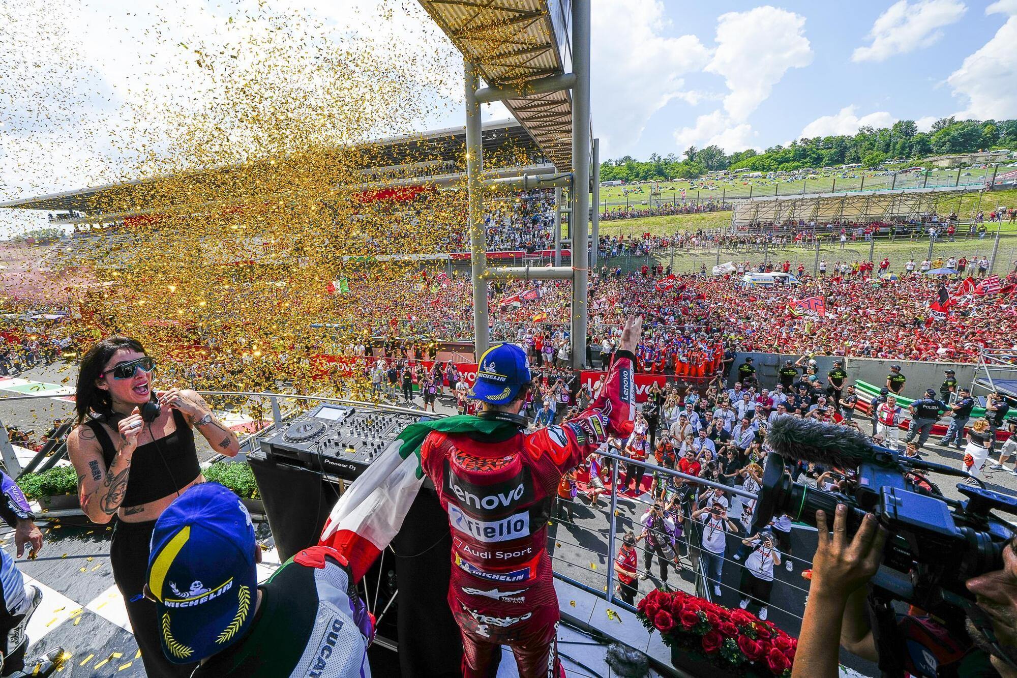 MotoGP Mugello Podium party 2023