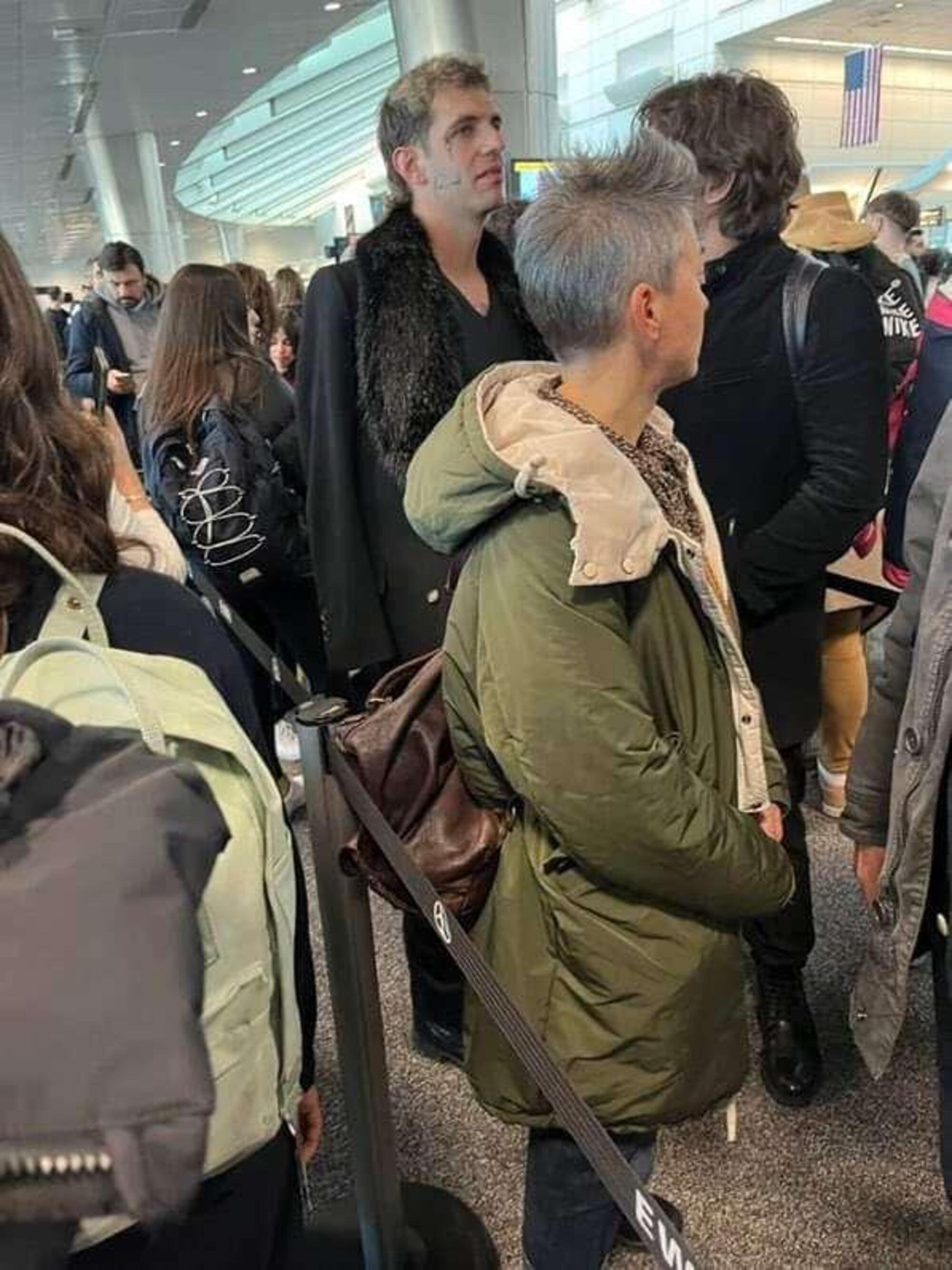 Achille Lauro in aeroporto per New York una settimana fa 